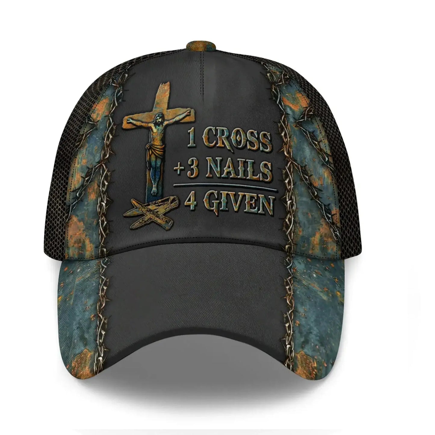 1 Cross 3 Nails 4 Given – Personalized Classic Cap Hat – Powerful Christian Birthday, Father’s Day & Faith Gift for Men Ezcustomize
