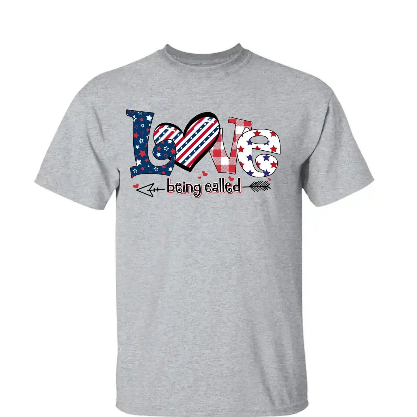 4th of July Love Being Called Grandma Shirt – Personalized Patriotic T-Shirt Gift for Grandma, Nana, Mimi, Gigi, Mom Ezcustomize
