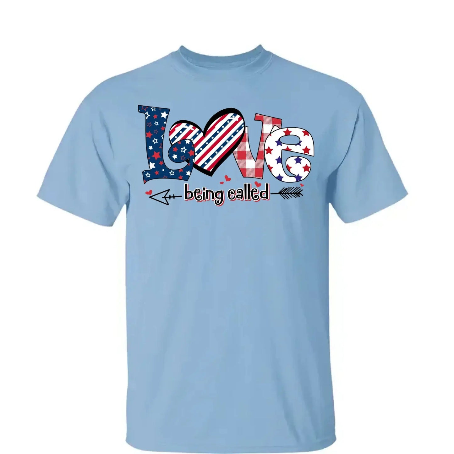 4th of July Love Being Called Grandma Shirt – Personalized Patriotic T-Shirt Gift for Grandma, Nana, Mimi, Gigi, Mom Ezcustomize