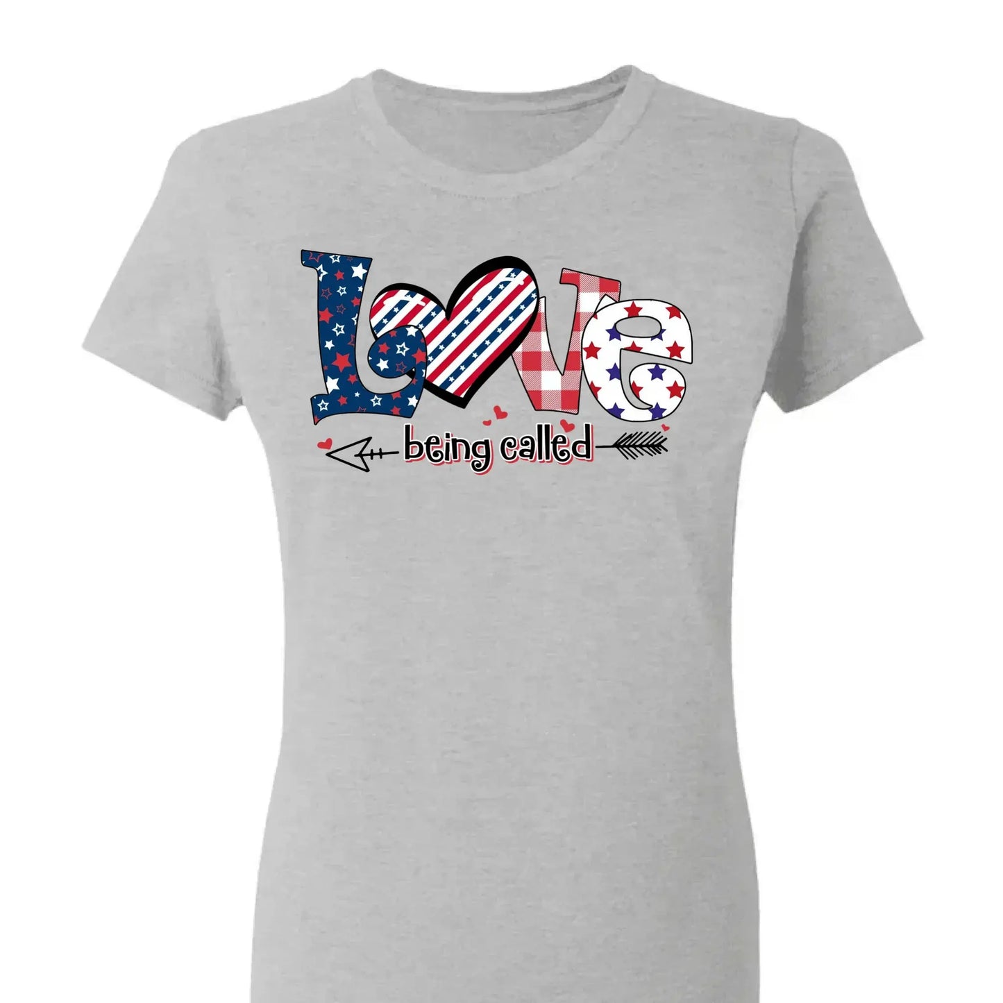 4th of July Love Being Called Grandma Shirt – Personalized Patriotic T-Shirt Gift for Grandma, Nana, Mimi, Gigi, Mom Ezcustomize