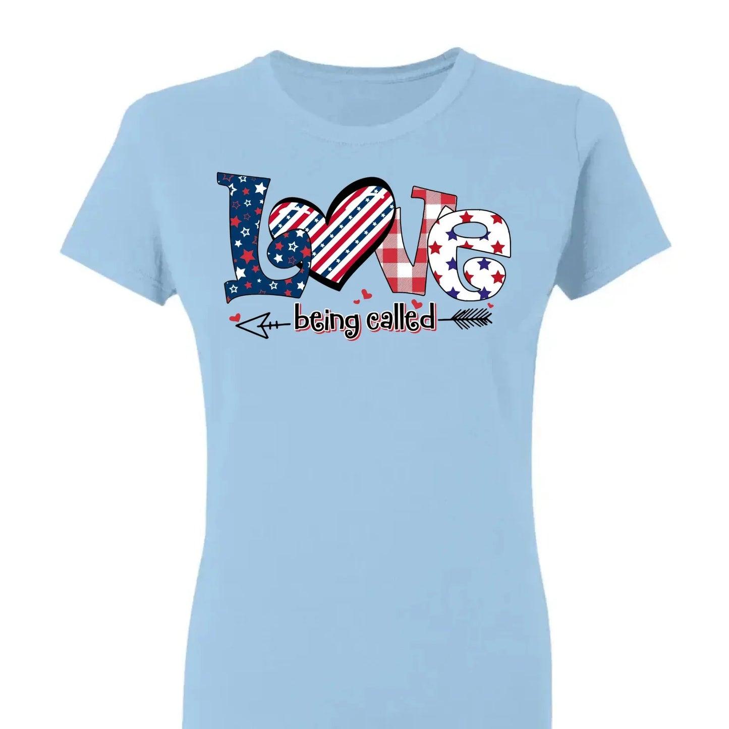 4th of July Love Being Called Grandma Shirt – Personalized Patriotic T-Shirt Gift for Grandma, Nana, Mimi, Gigi, Mom Ezcustomize