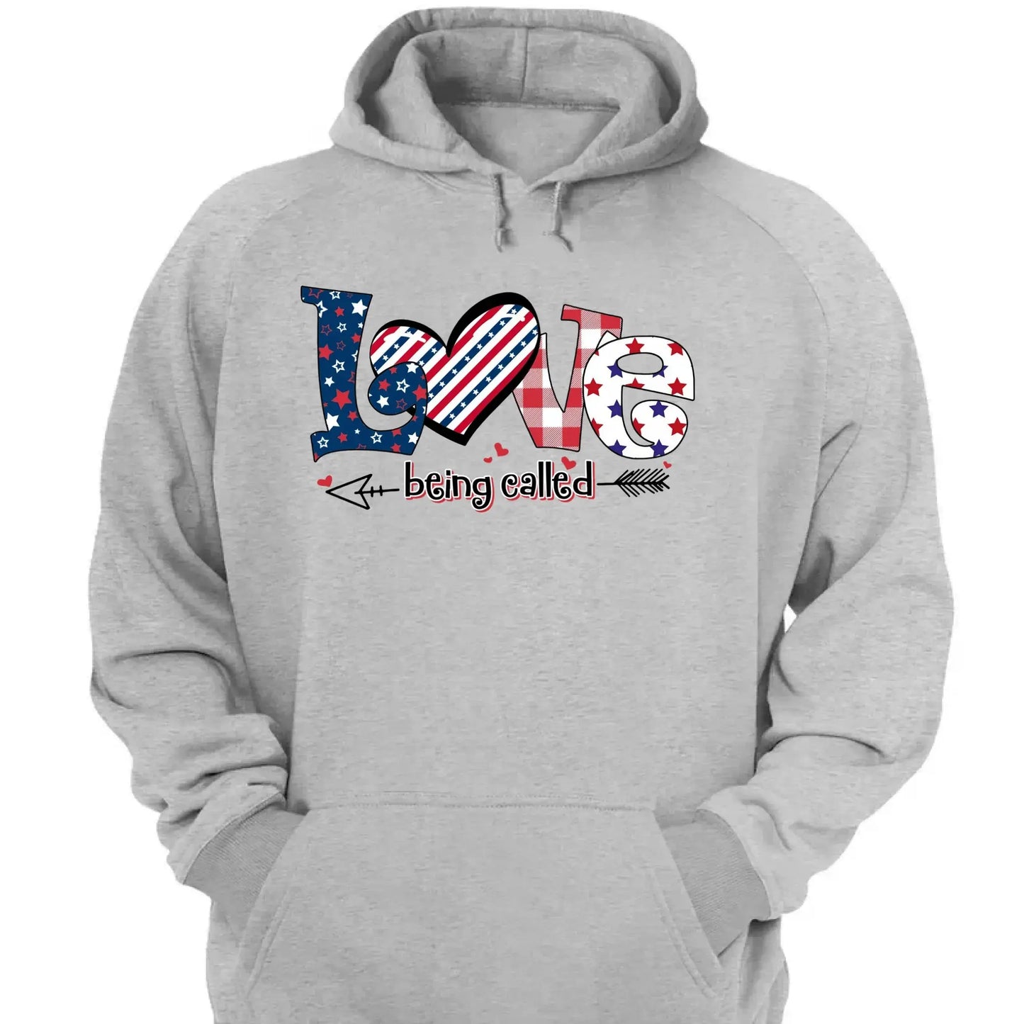 4th of July Love Being Called Grandma Shirt – Personalized Patriotic T-Shirt Gift for Grandma, Nana, Mimi, Gigi, Mom Ezcustomize
