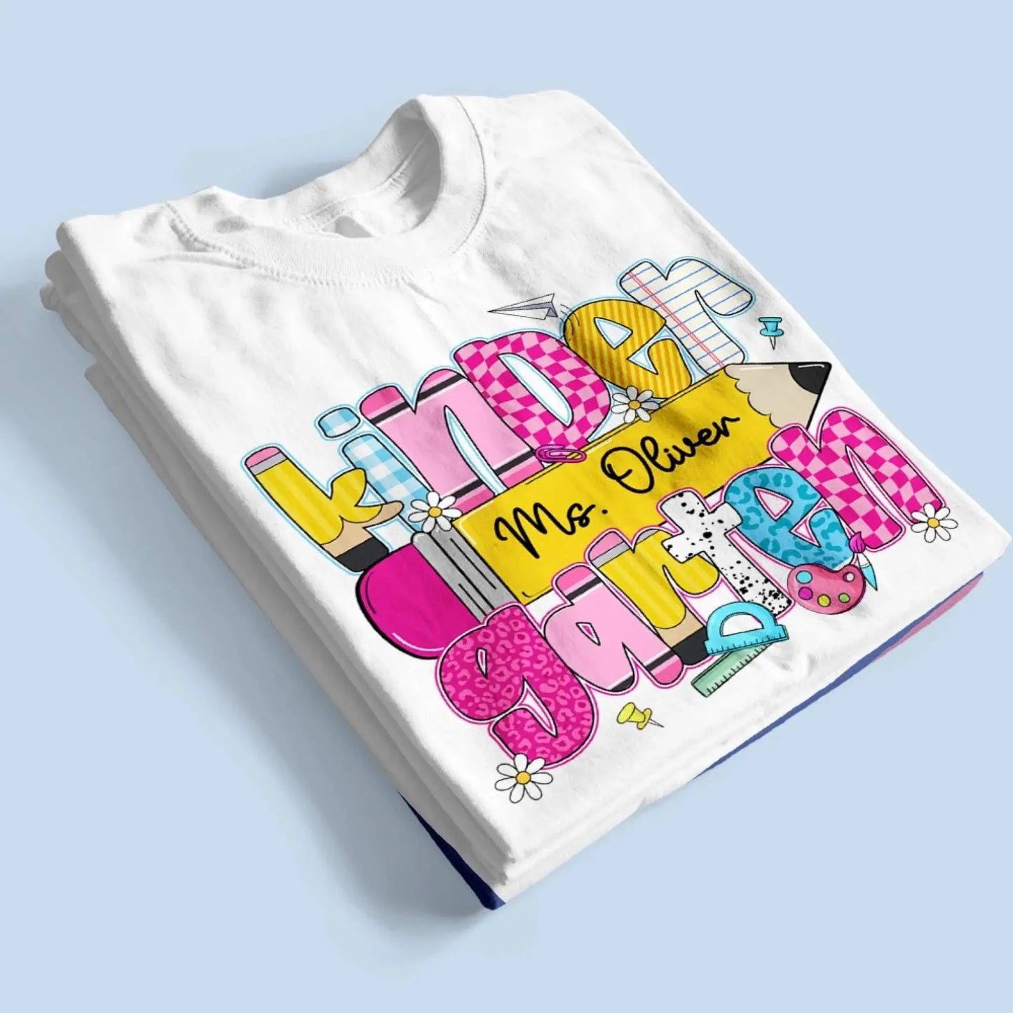 Retro Coquette Pencil Back to School Shirt – Personalized T-shirt/Sweater/Hoodie - 1st Day Outfit for Teachers Ezcustomize