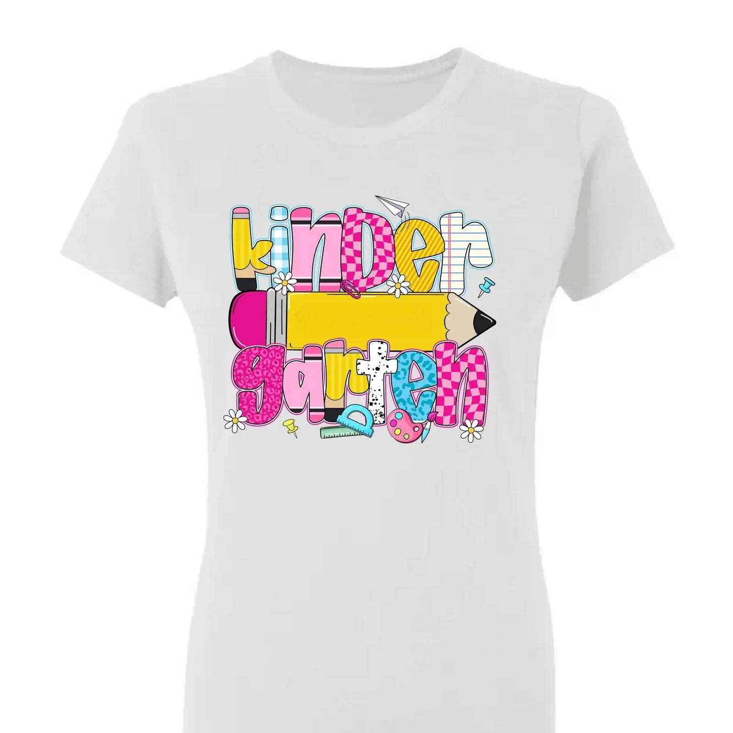 Retro Coquette Pencil Back to School Shirt – Personalized T-shirt/Sweater/Hoodie - 1st Day Outfit for Teachers Ezcustomize