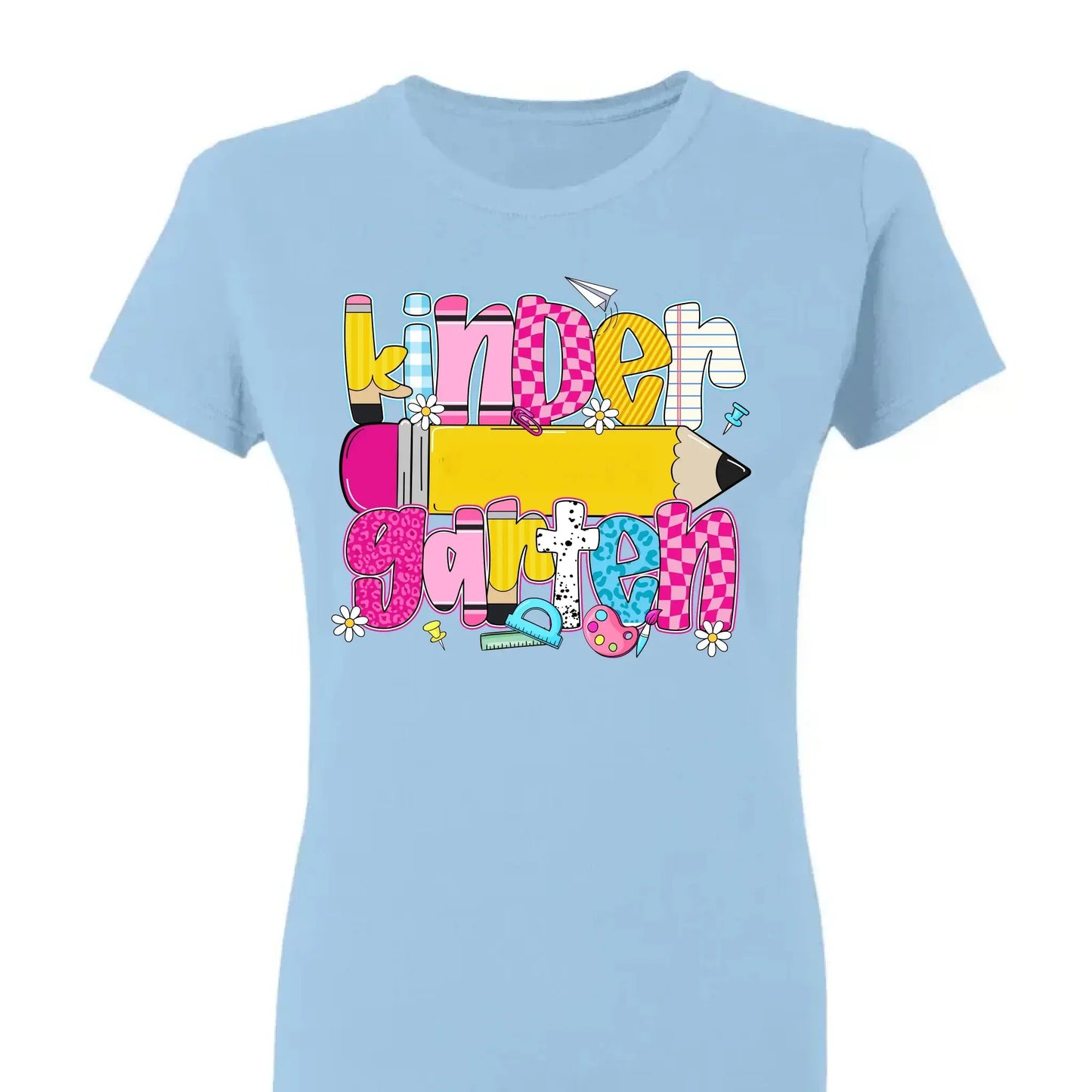 Retro Coquette Pencil Back to School Shirt – Personalized T-shirt/Sweater/Hoodie - 1st Day Outfit for Teachers Ezcustomize