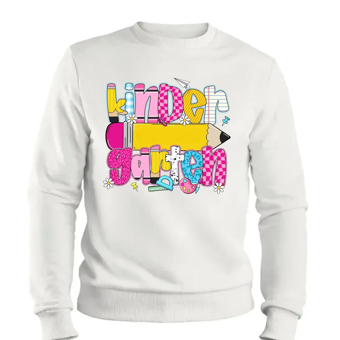 Retro Coquette Pencil Back to School Shirt – Personalized T-shirt/Sweater/Hoodie - 1st Day Outfit for Teachers Ezcustomize