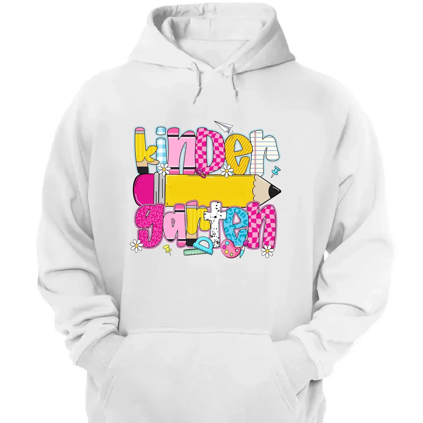 Retro Coquette Pencil Back to School Shirt – Personalized T-shirt/Sweater/Hoodie - 1st Day Outfit for Teachers Ezcustomize