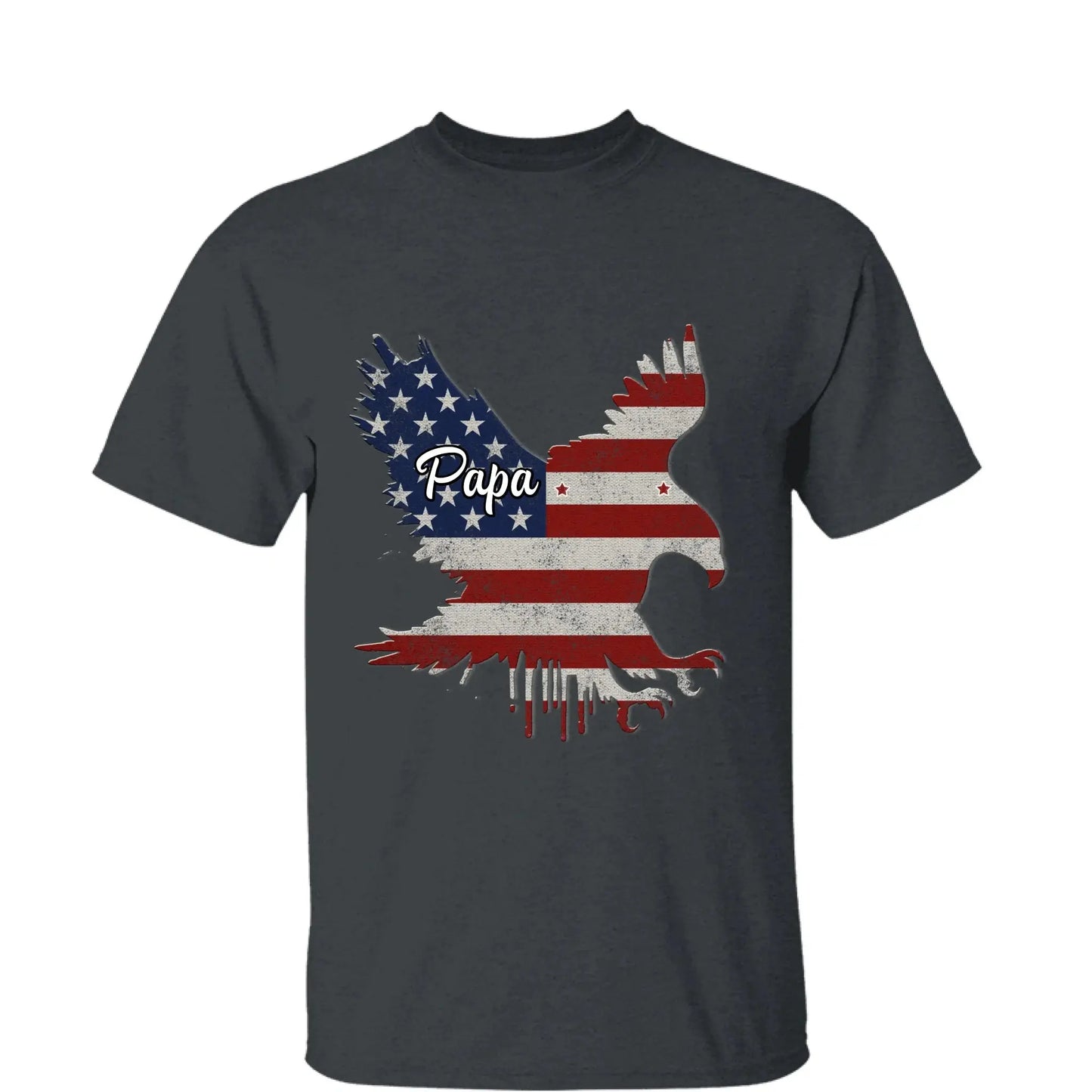 Personalized 4th of July Eagle Shirt with Kids' Names – Custom Let Freedom Fly High T-Shirt for Dad, Grandpa, Papa – Patriotic Gift for Him, Independence Day Shirt Ezcustomize