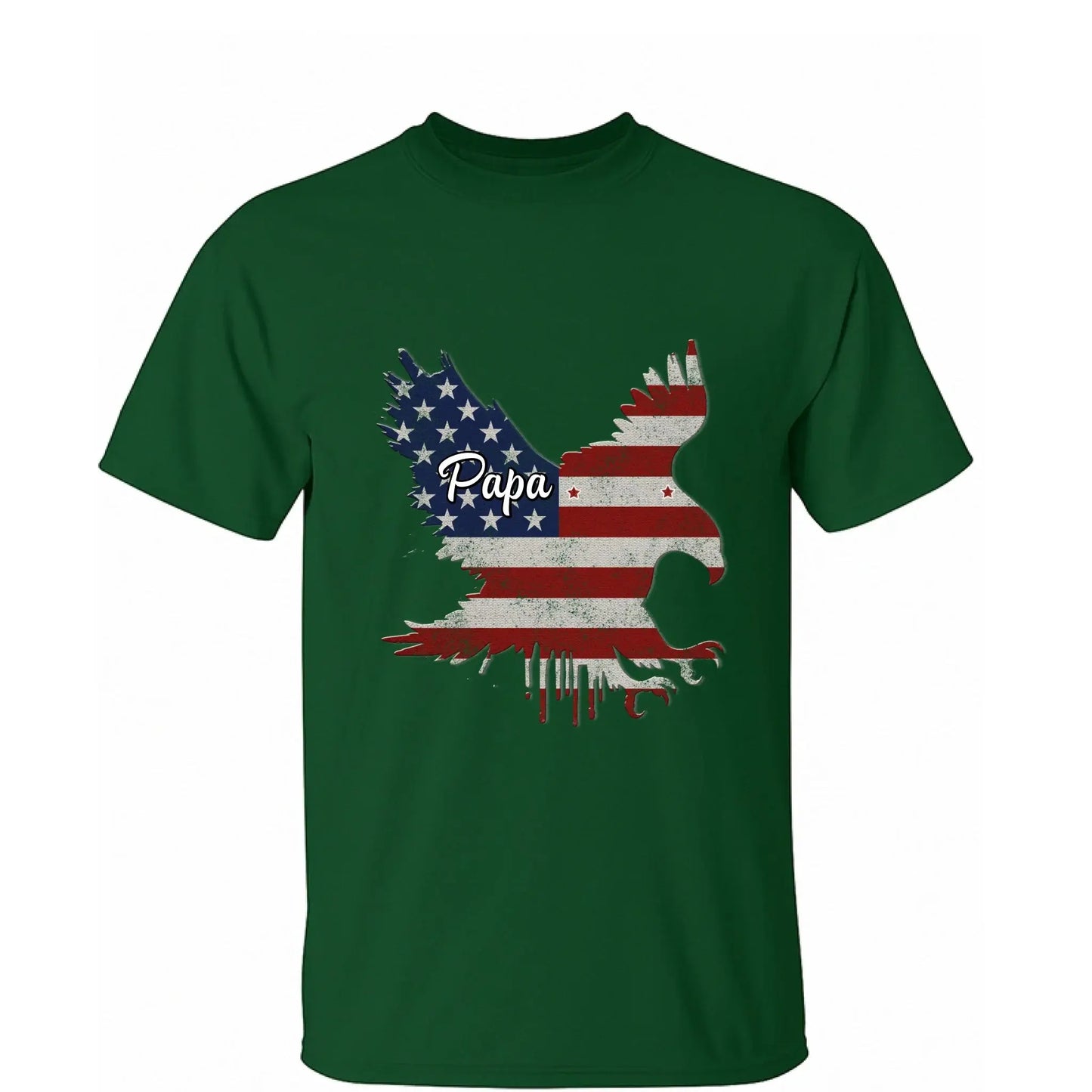 Personalized 4th of July Eagle Shirt with Kids' Names – Custom Let Freedom Fly High T-Shirt for Dad, Grandpa, Papa – Patriotic Gift for Him, Independence Day Shirt Ezcustomize