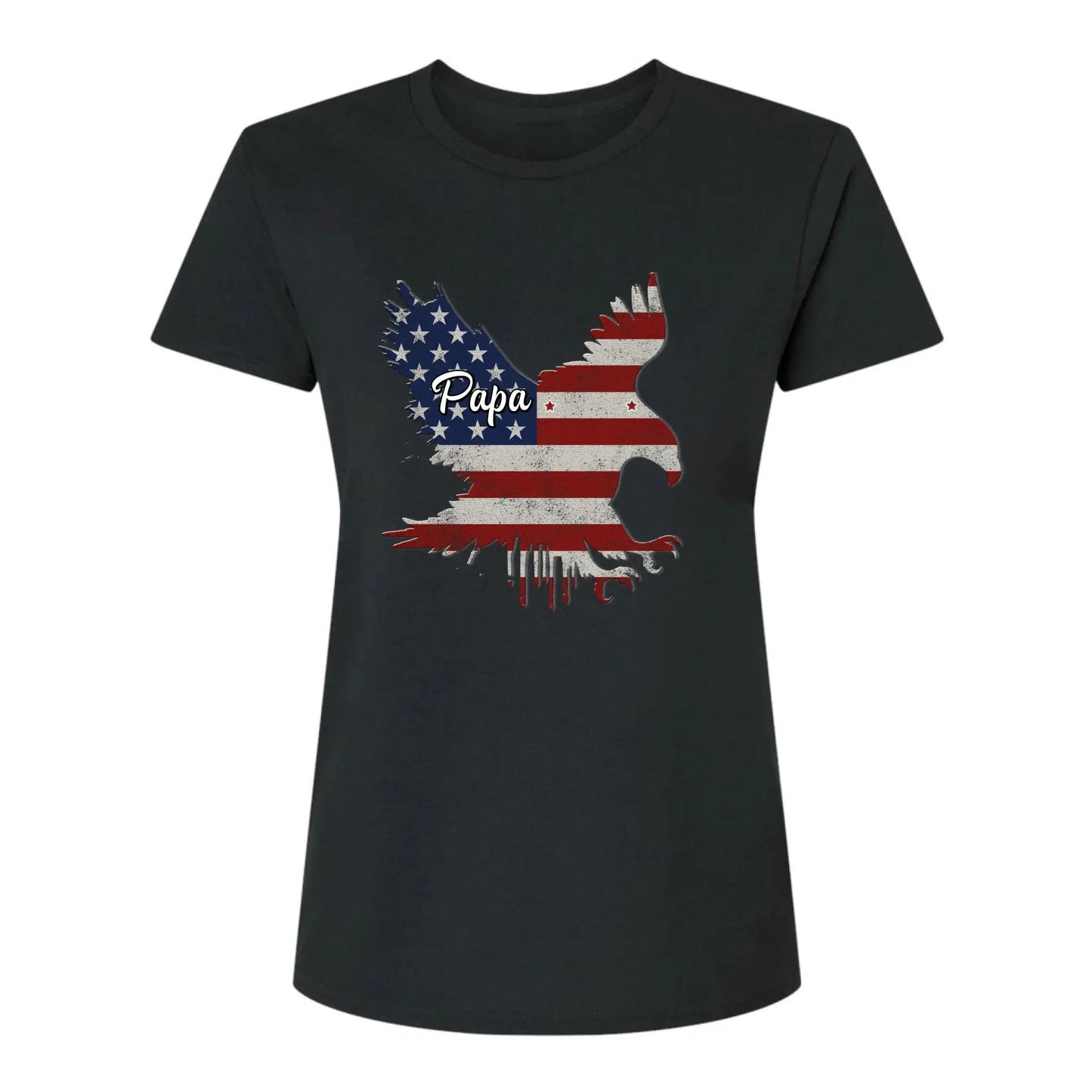 Personalized 4th of July Eagle Shirt with Kids' Names – Custom Let Freedom Fly High T-Shirt for Dad, Grandpa, Papa – Patriotic Gift for Him, Independence Day Shirt Ezcustomize