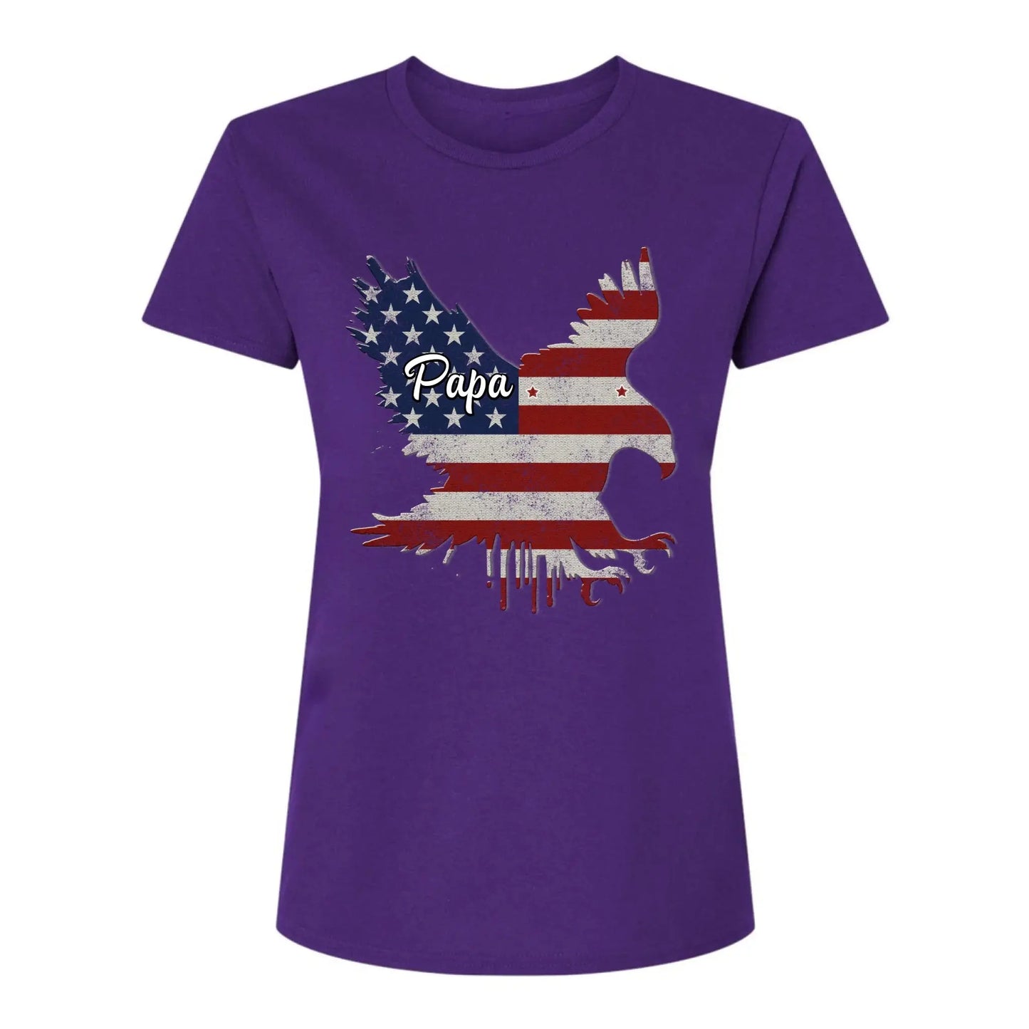 Personalized 4th of July Eagle Shirt with Kids' Names – Custom Let Freedom Fly High T-Shirt for Dad, Grandpa, Papa – Patriotic Gift for Him, Independence Day Shirt Ezcustomize