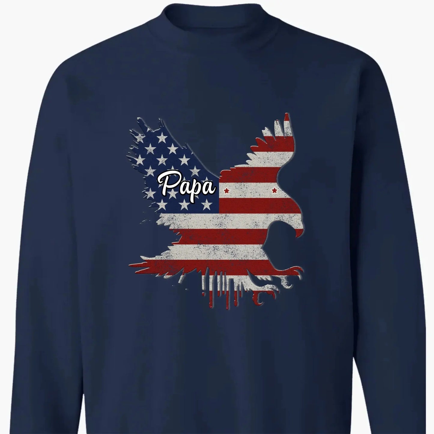 Personalized 4th of July Eagle Shirt with Kids' Names – Custom Let Freedom Fly High T-Shirt for Dad, Grandpa, Papa – Patriotic Gift for Him, Independence Day Shirt Ezcustomize