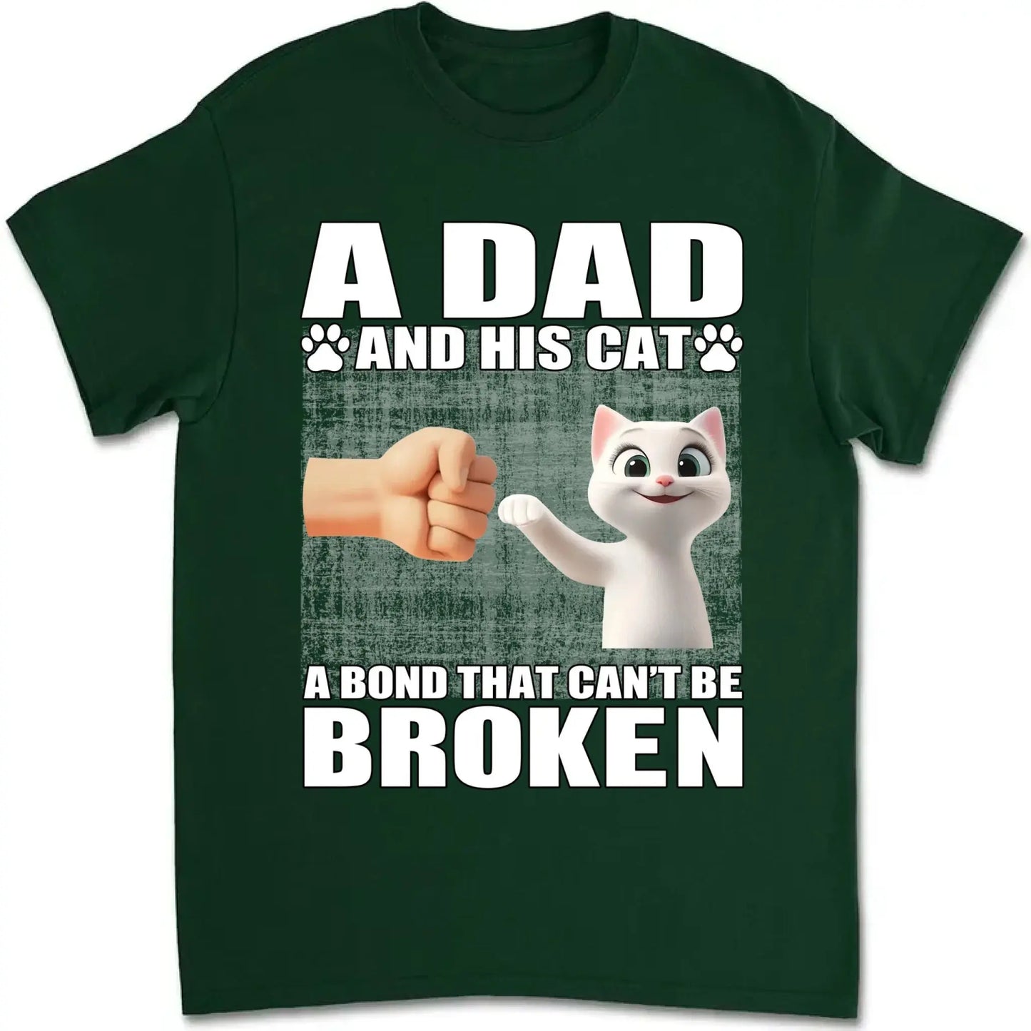 "A Dad and His Cats - A Bond That Can't Be Broken" Personalized Shirt - Perfect Gift for Cat Dads Ezcustomize