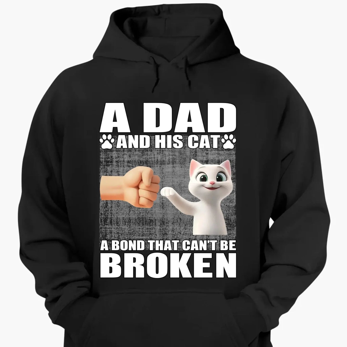 "A Dad and His Cats - A Bond That Can't Be Broken" Personalized Shirt - Perfect Gift for Cat Dads Ezcustomize