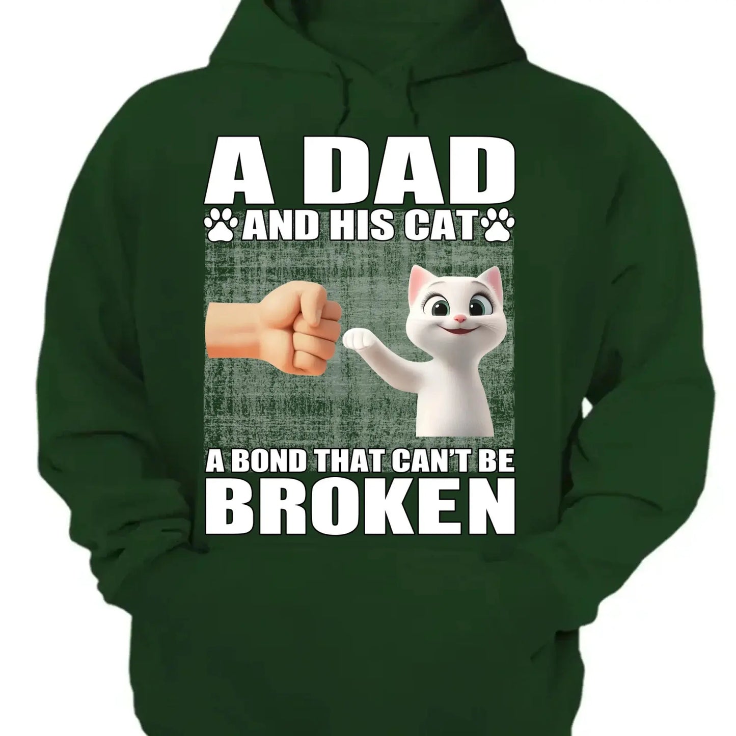 "A Dad and His Cats - A Bond That Can't Be Broken" Personalized Shirt - Perfect Gift for Cat Dads Ezcustomize