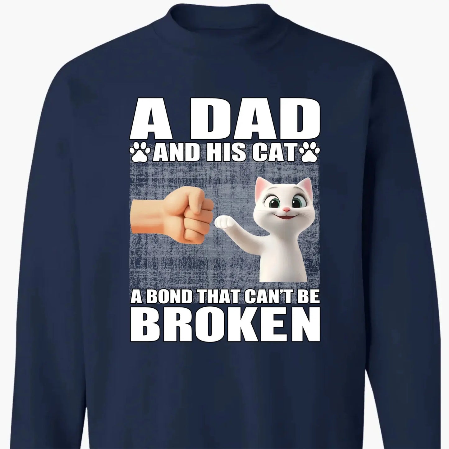 "A Dad and His Cats - A Bond That Can't Be Broken" Personalized Shirt - Perfect Gift for Cat Dads Ezcustomize