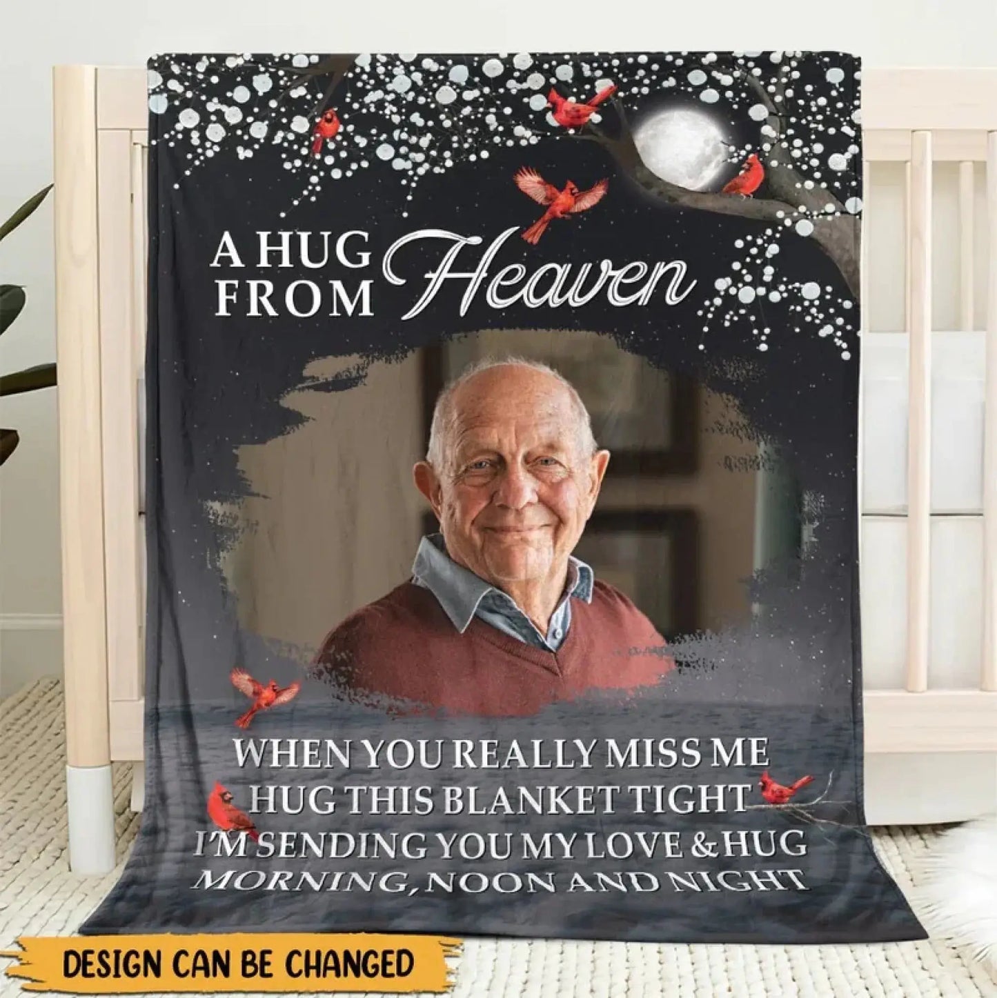 A Hug From Heaven Photo - Personalized Blanket - Sympathy Gift Ezcustomize