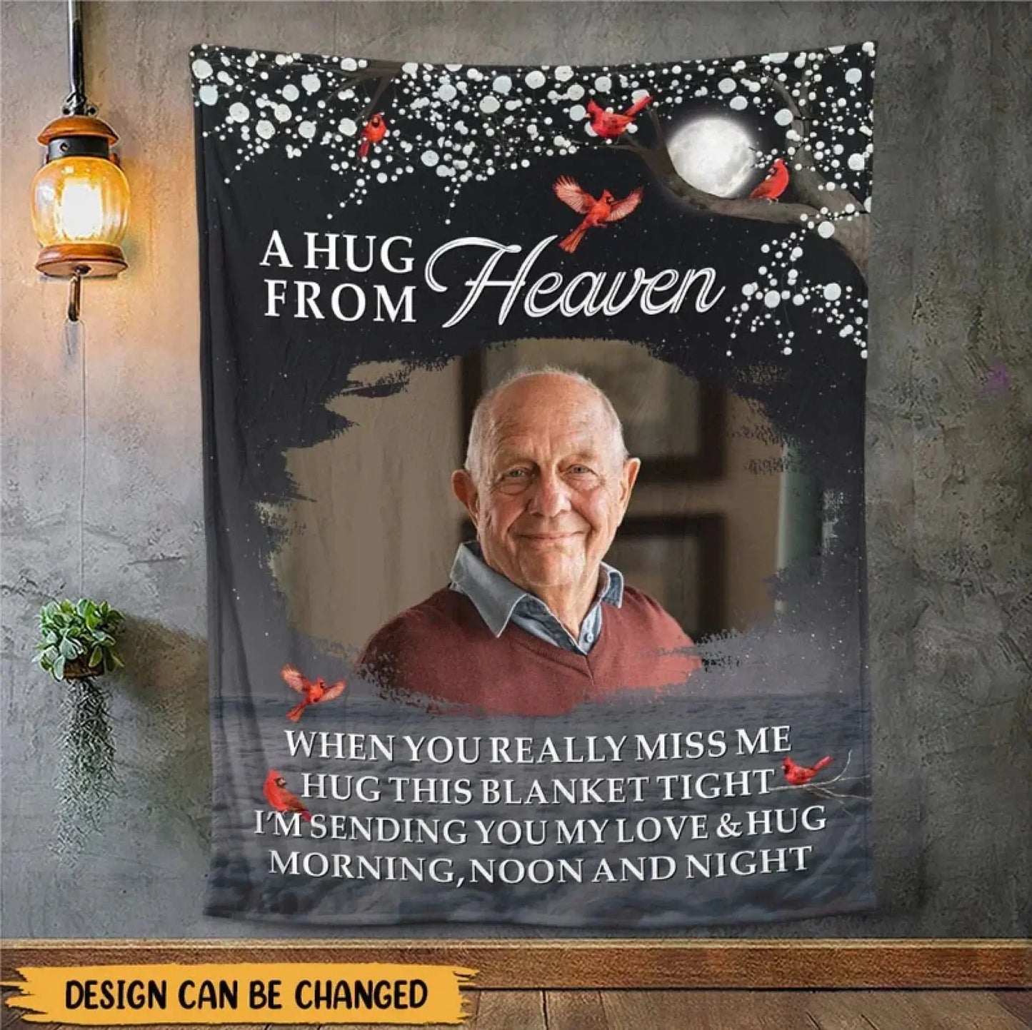 A Hug From Heaven Photo - Personalized Blanket - Sympathy Gift Ezcustomize
