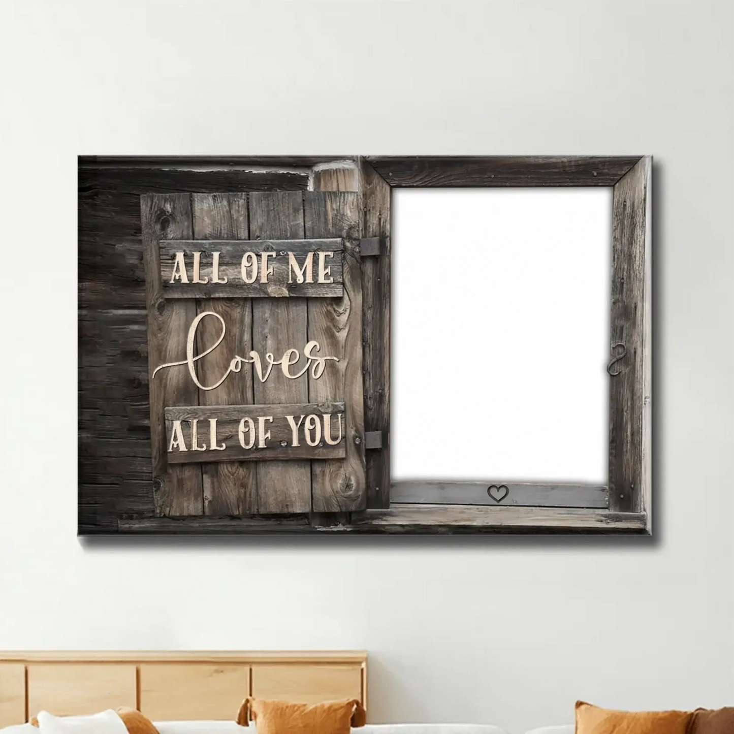 All of Me Loves All of You – Personalized Photo Poster/Canvas with Names and Date – Romantic Wedding or Anniversary Gift for Couples Ezcustomize
