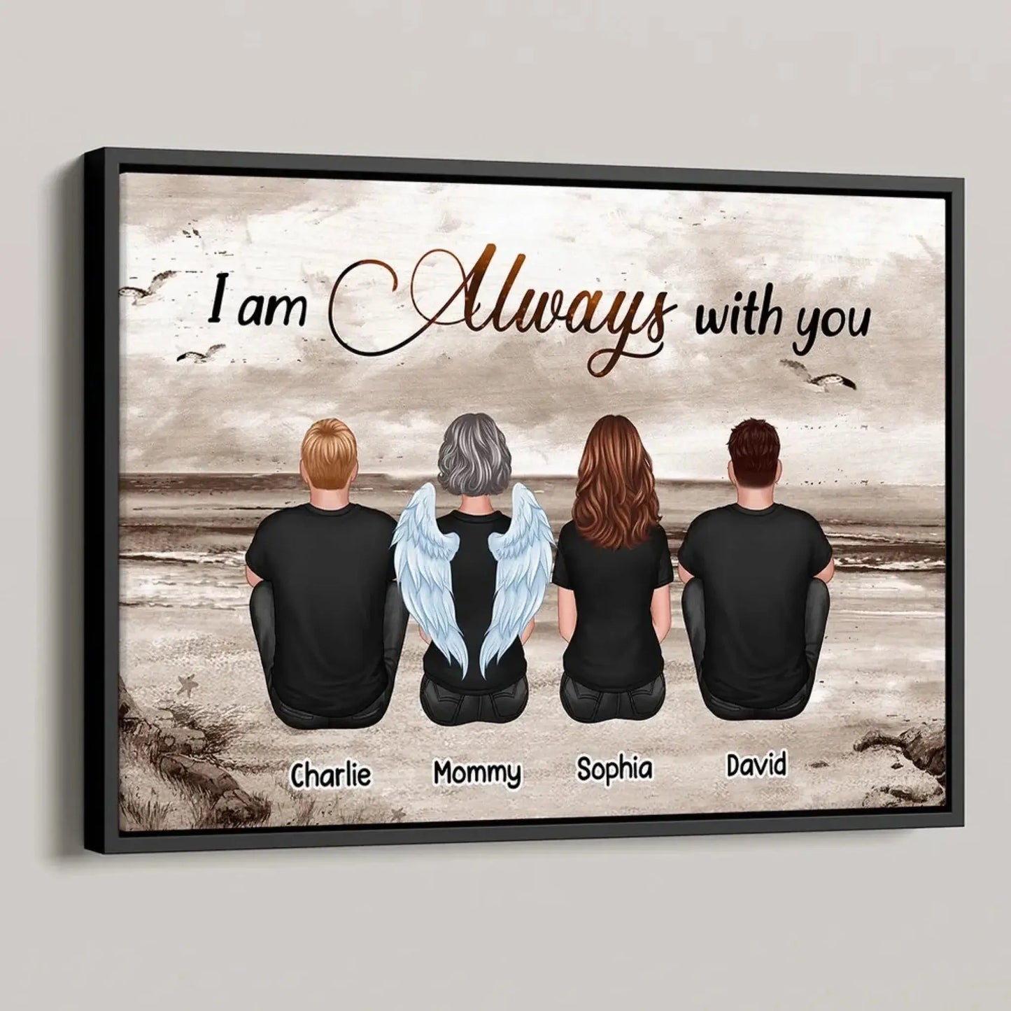 Always With You Sky Family Members, Memorial Personalized Poster, Sympathy Gift Ezcustomize