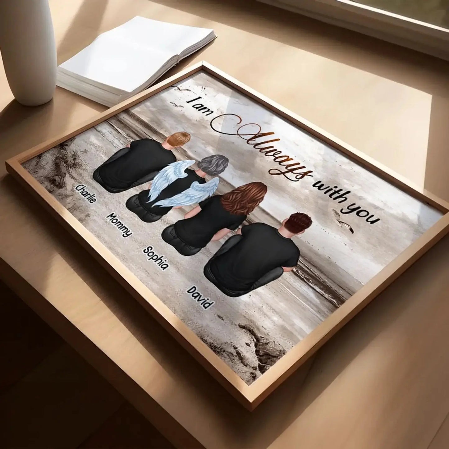 Always With You Sky Family Members, Memorial Personalized Poster, Sympathy Gift Ezcustomize