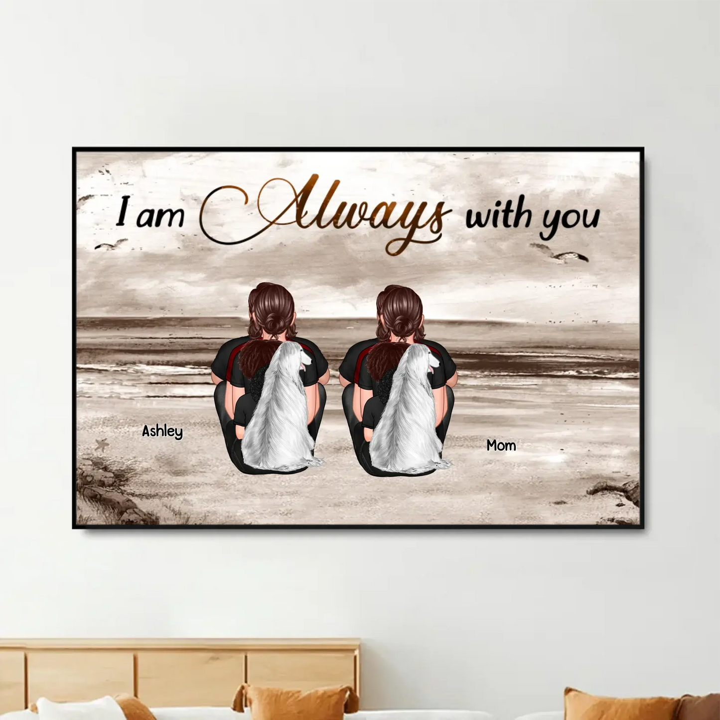 Always With You Sky Family Members, Memorial Personalized Poster, Sympathy Gift Ezcustomize