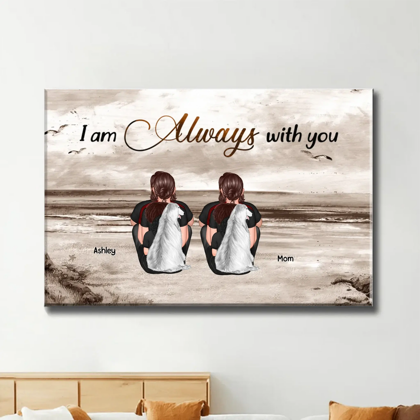 Always With You Sky Family Members, Memorial Personalized Poster, Sympathy Gift Ezcustomize