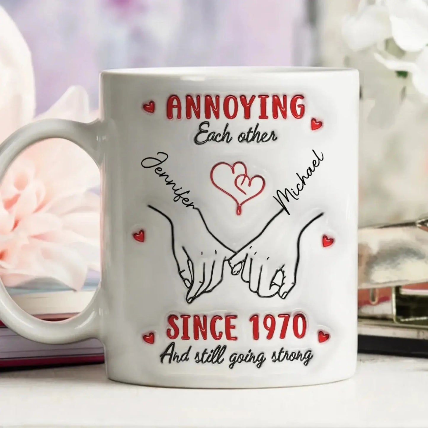 Annoying Each Other Since & Still Going Strong – Personalized Couple Mug – Romantic Anniversary, Valentine’s Day & Birthday Gift for Wife Ezcustomize