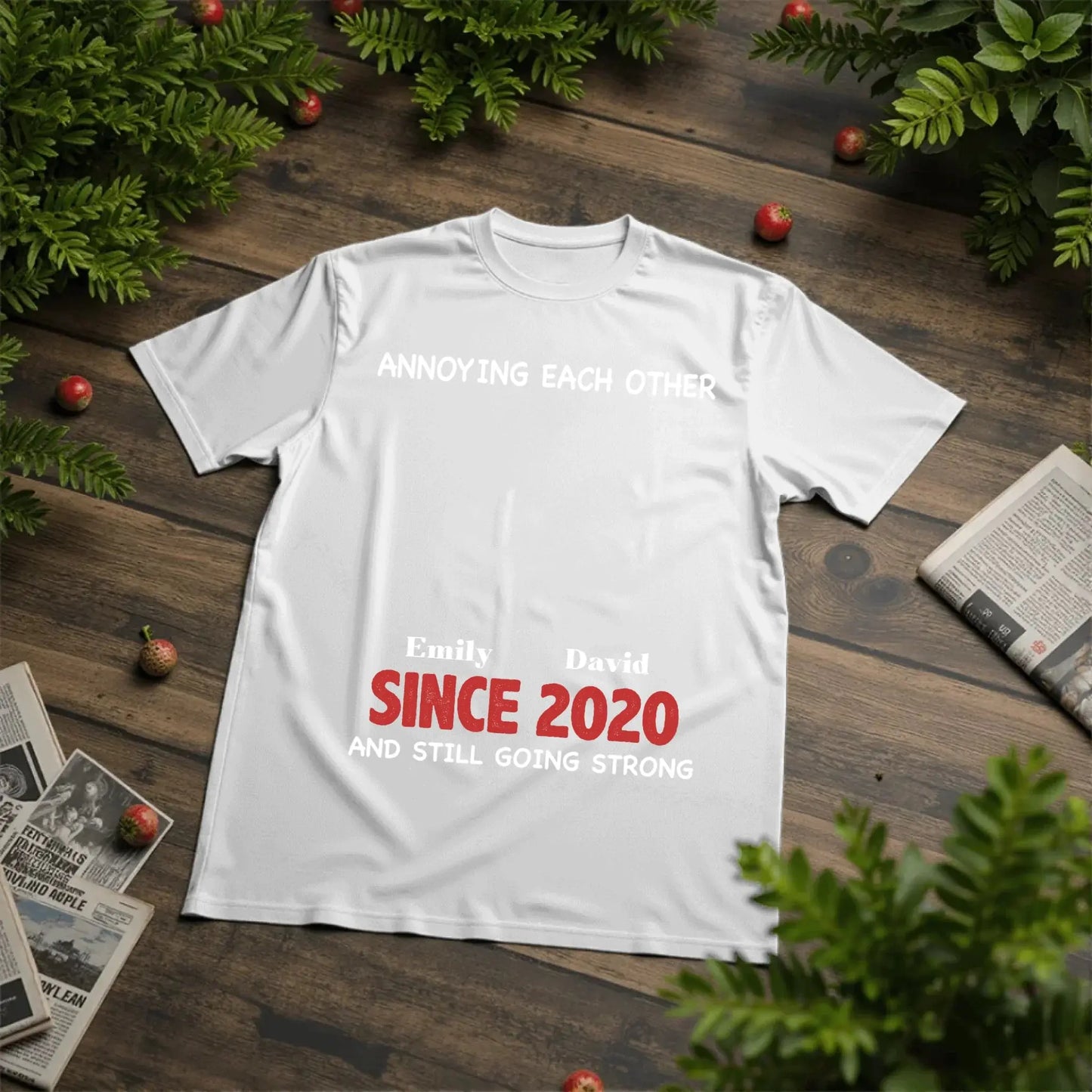 Annoying Each Other & Still Going Strong – Personalized Custom Shirt – Funny Gift for Couples, Husband & Wife, or Anniversaries Ezcustomize