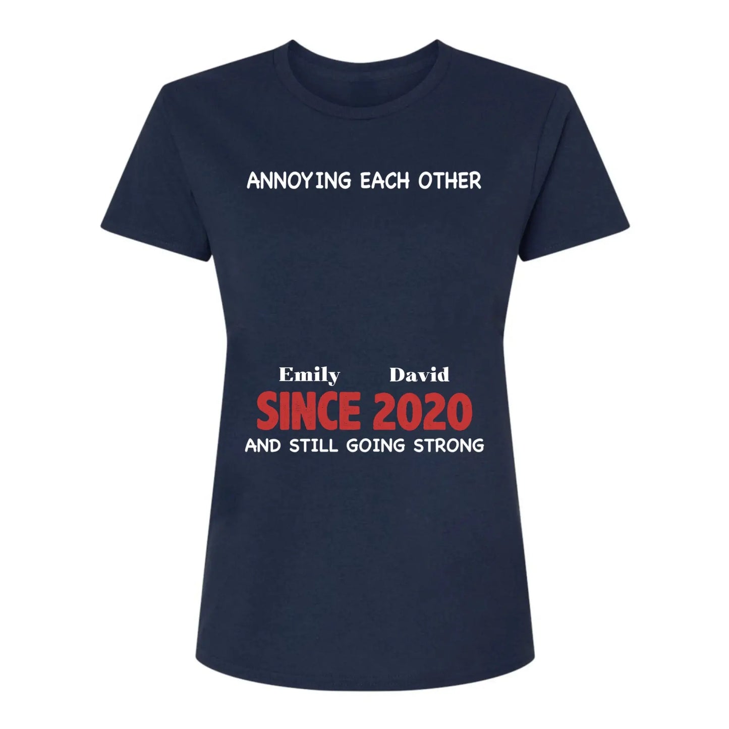 Annoying Each Other & Still Going Strong – Personalized Custom Shirt – Funny Gift for Couples, Husband & Wife, or Anniversaries Ezcustomize