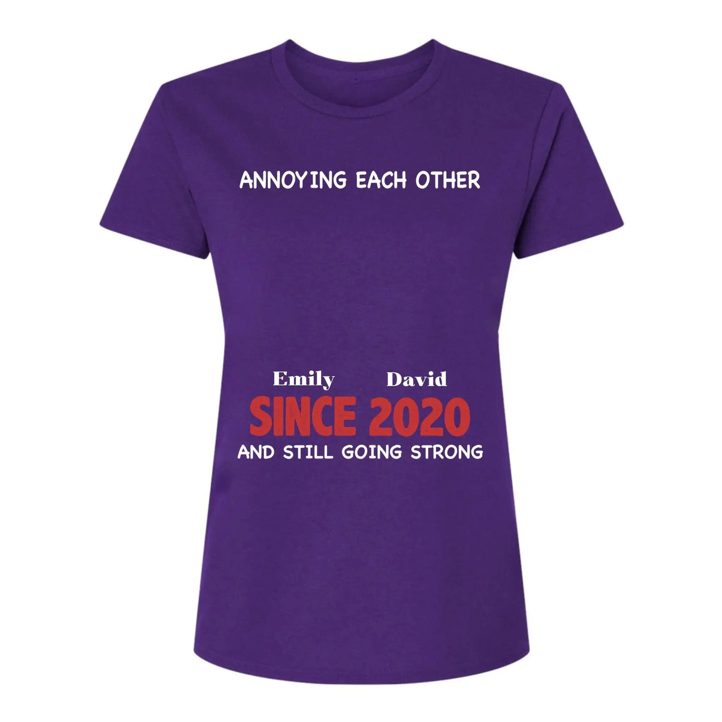 Annoying Each Other & Still Going Strong – Personalized Custom Shirt – Funny Gift for Couples, Husband & Wife, or Anniversaries Ezcustomize