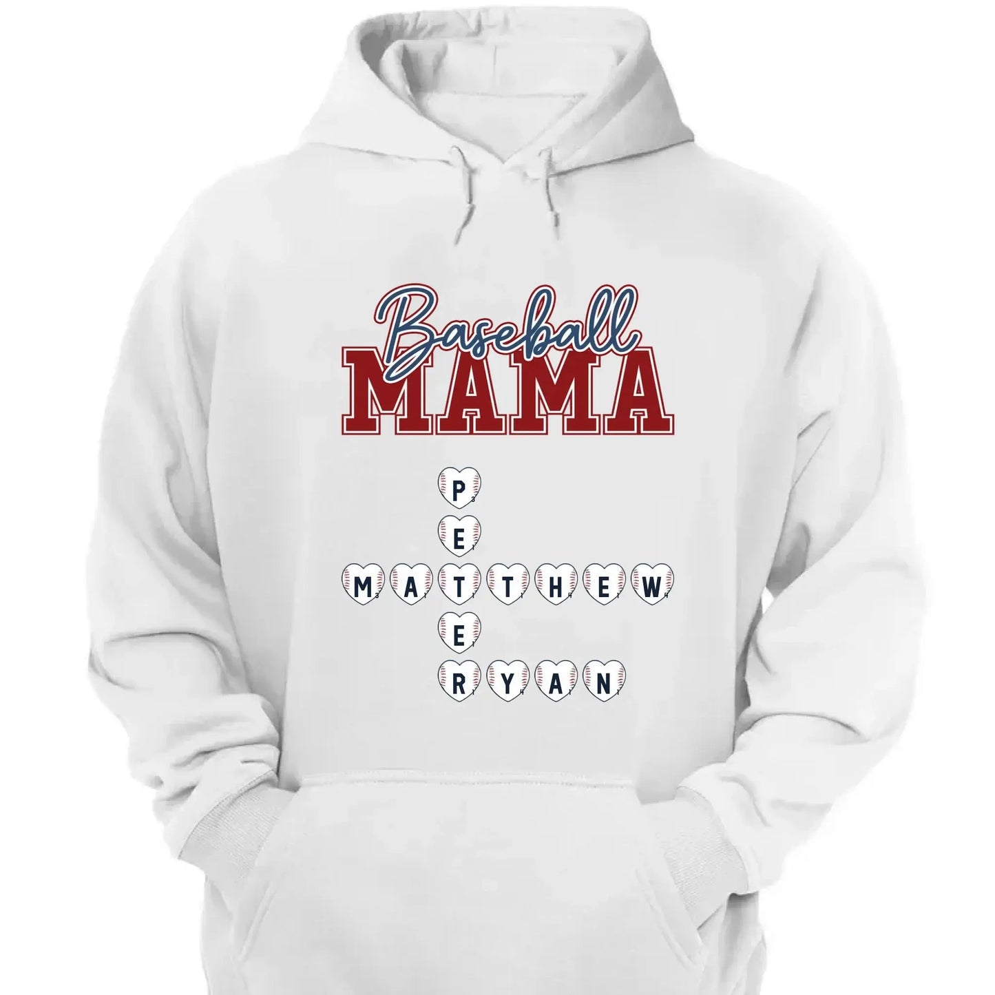 Baseball Crossword Puzzle Name Art – Personalized Shirt for Mama, Mom & Grandma – Custom Gift for Proud Sports Fans Ezcustomize