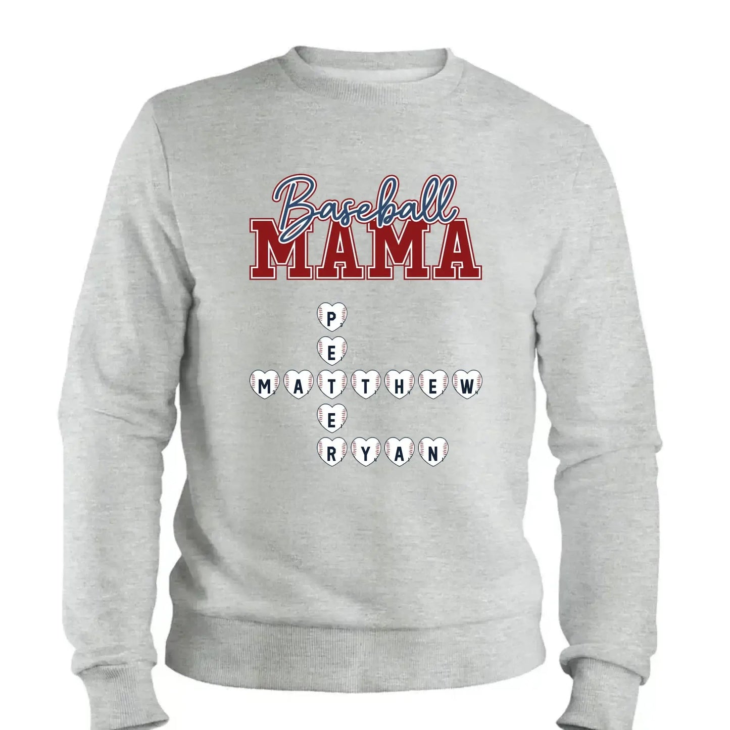 Baseball Crossword Puzzle Name Art – Personalized Shirt for Mama, Mom & Grandma – Custom Gift for Proud Sports Fans Ezcustomize
