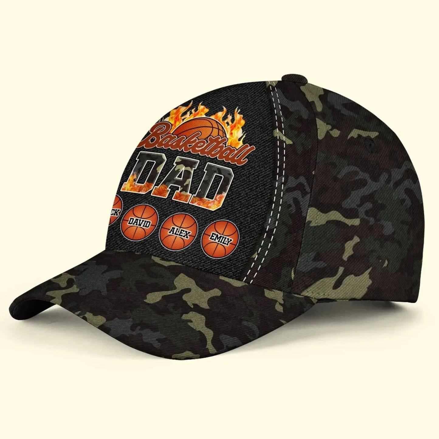 Baseball Dad Personalized Classic Cap – Custom Camo Hat with Kids' Names – Father's Day Gift for Sporty Dad copy Ezcustomize