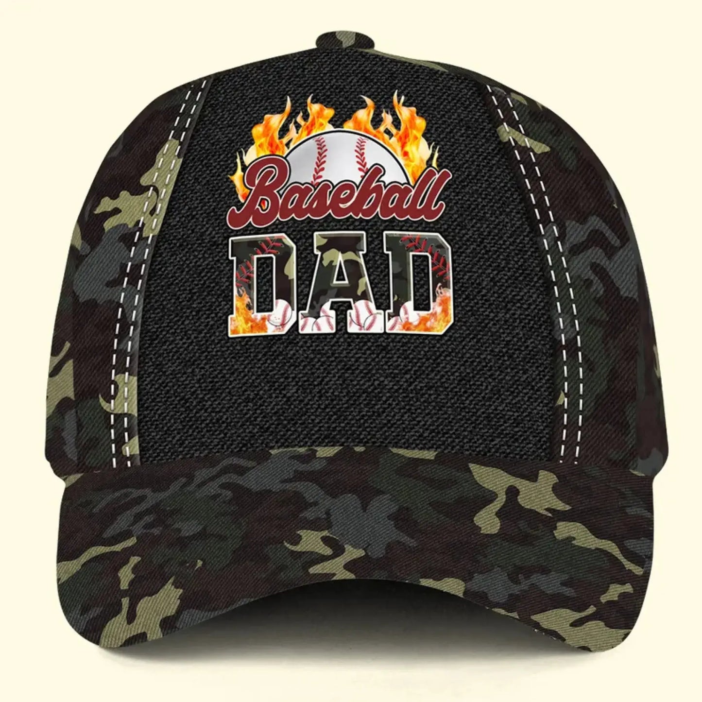 Baseball Dad Personalized Classic Cap – Custom Camo Hat with Kids' Names – Father's Day Gift for Sporty Dad copy Ezcustomize