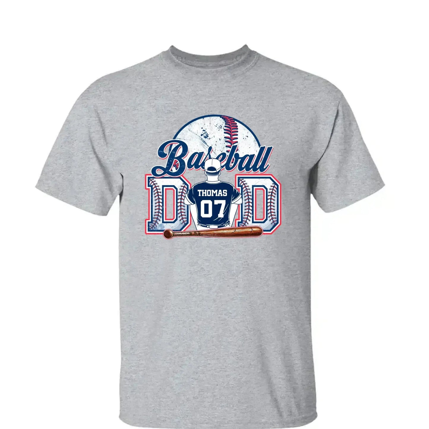 Baseball Dad & Kids Retro Shirt – Personalized T-Shirt – Custom Father’s Day Gift for Proud Baseball Dads Ezcustomize
