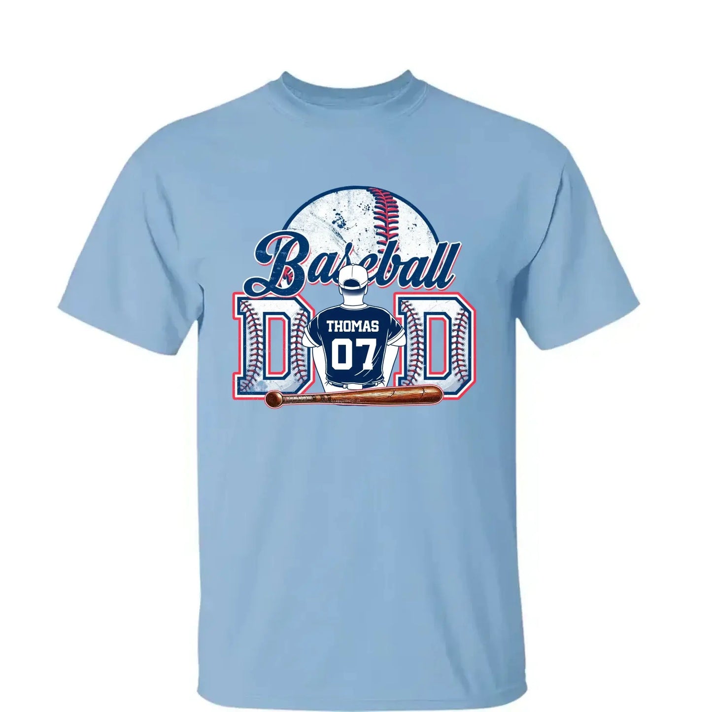 Baseball Dad & Kids Retro Shirt – Personalized T-Shirt – Custom Father’s Day Gift for Proud Baseball Dads Ezcustomize