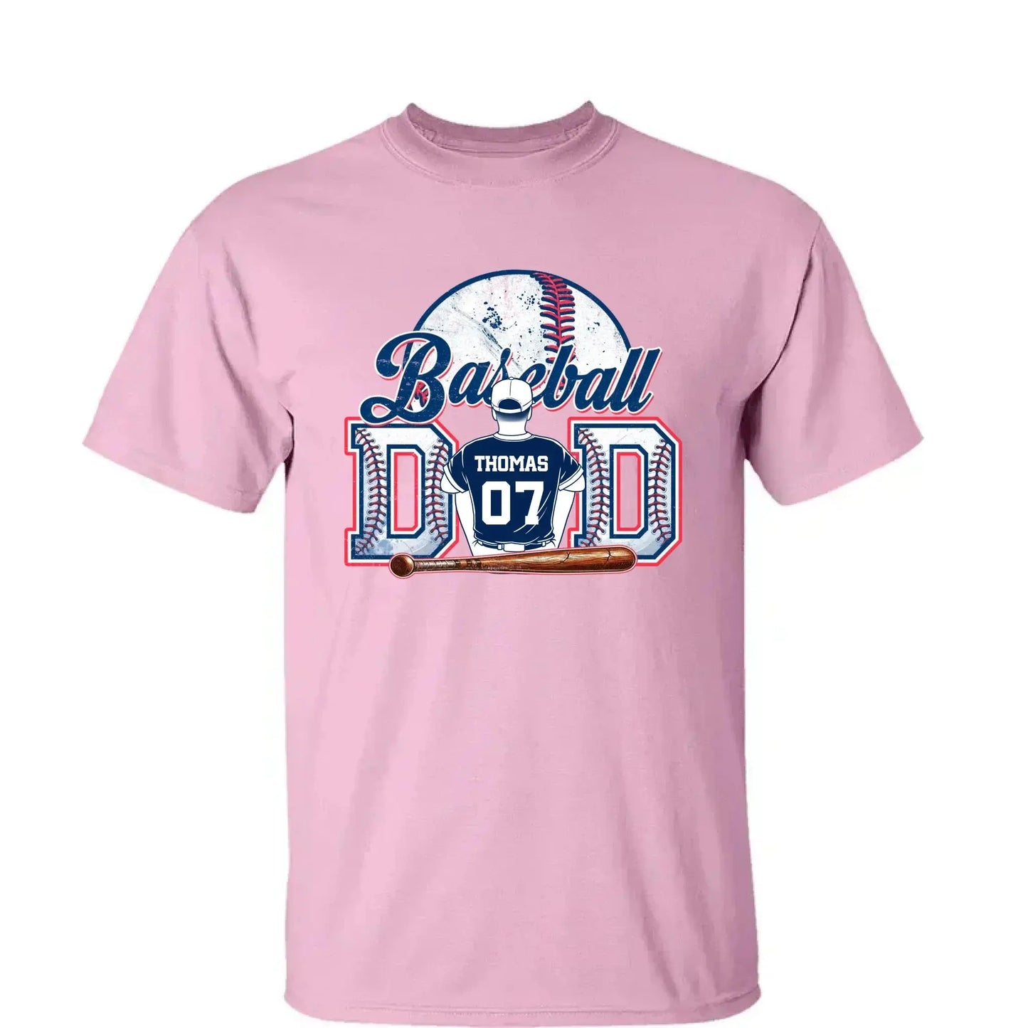 Baseball Dad & Kids Retro Shirt – Personalized T-Shirt – Custom Father’s Day Gift for Proud Baseball Dads Ezcustomize