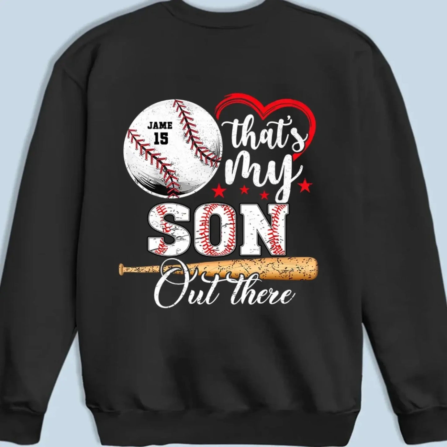 Baseball Fan That's My Grandson Out There - Personalized T-Shirt, Sport Gift For Family, Sport Fan Ezcustomize