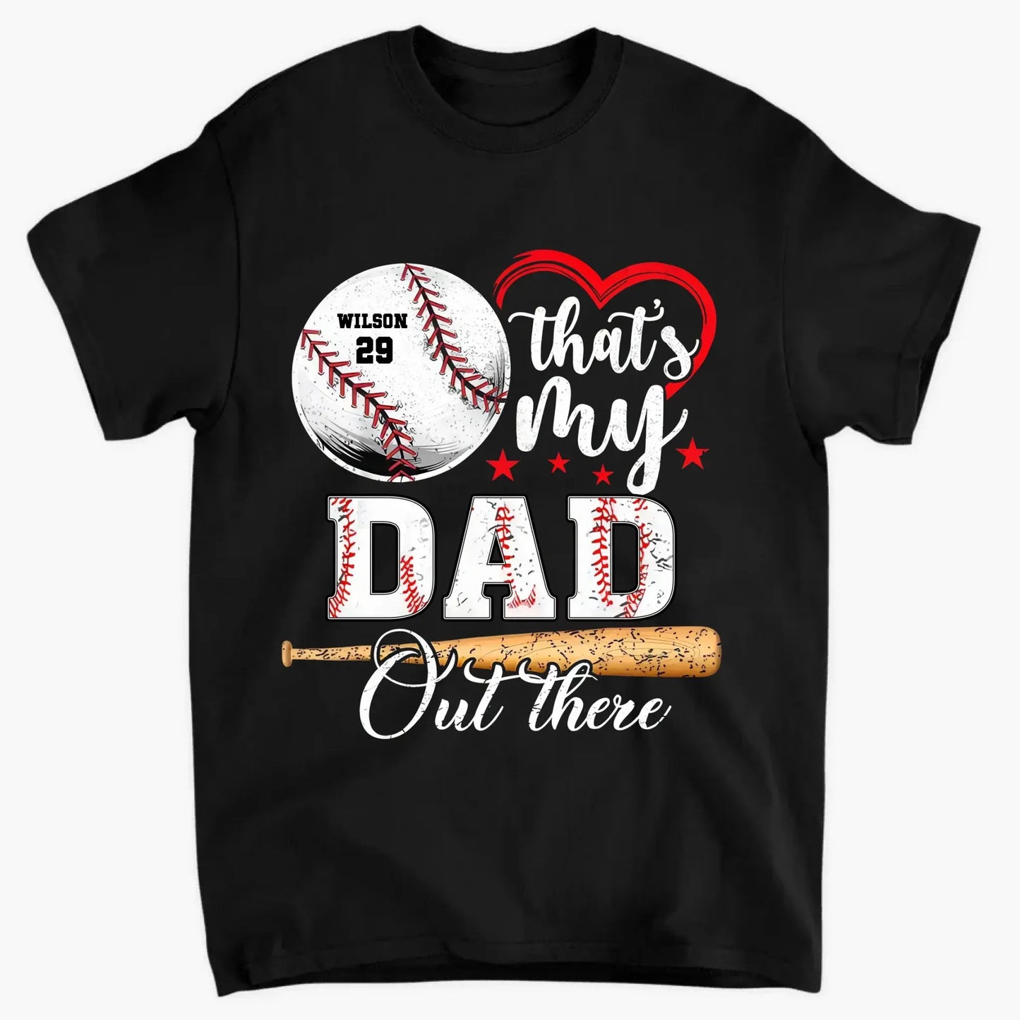 Baseball Fan That's My Grandson Out There - Personalized T-Shirt, Sport Gift For Family, Sport Fan Ezcustomize