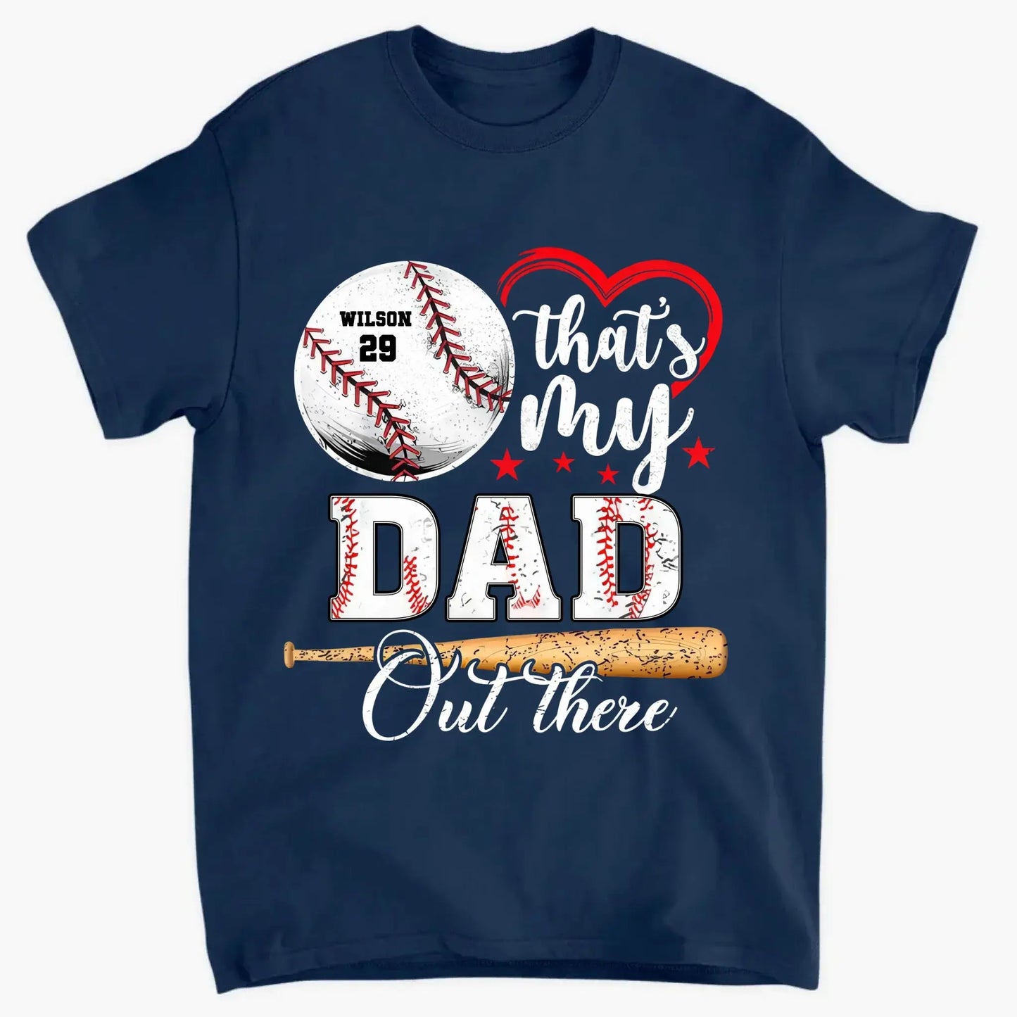Baseball Fan That's My Grandson Out There - Personalized T-Shirt, Sport Gift For Family, Sport Fan Ezcustomize