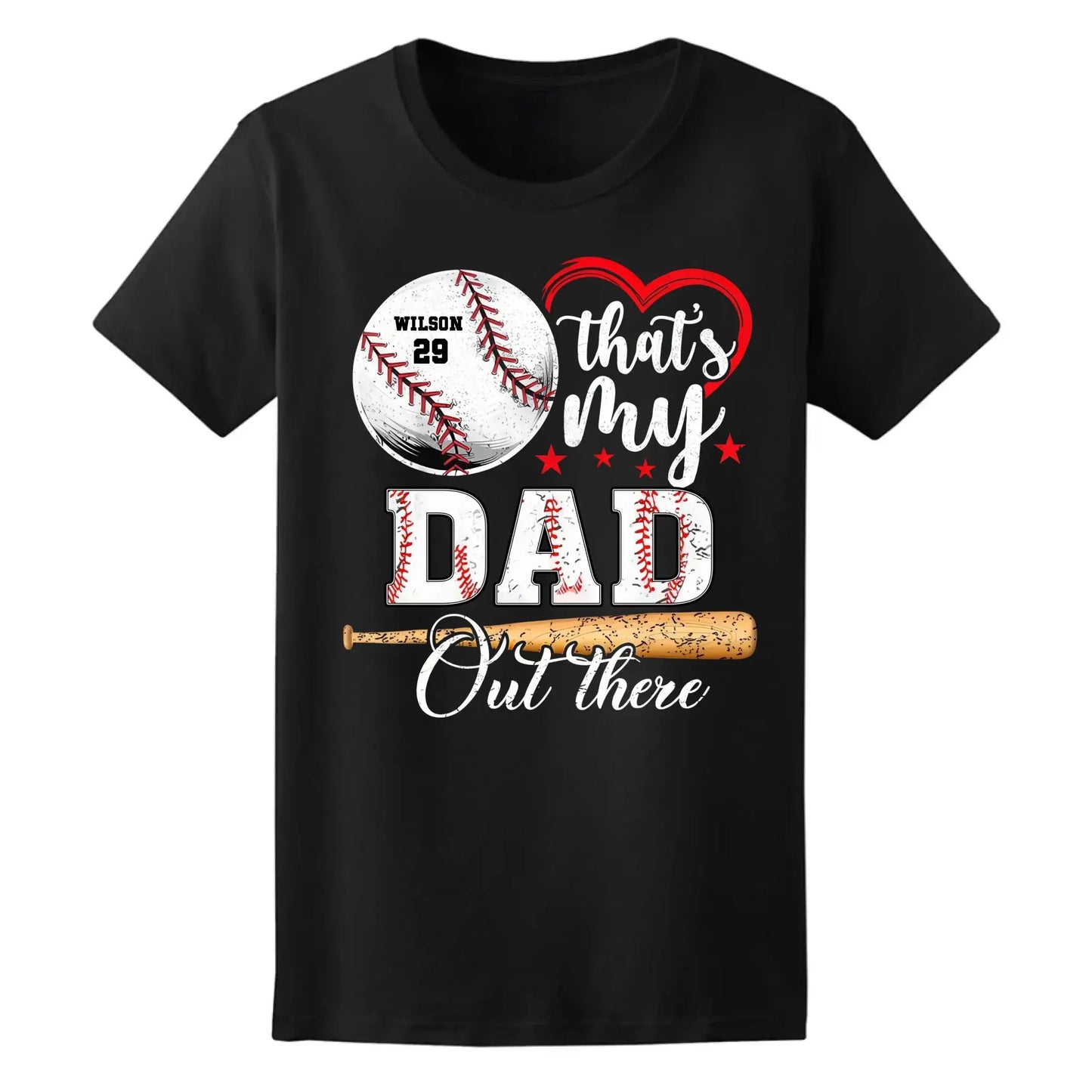 Baseball Fan That's My Grandson Out There - Personalized T-Shirt, Sport Gift For Family, Sport Fan Ezcustomize