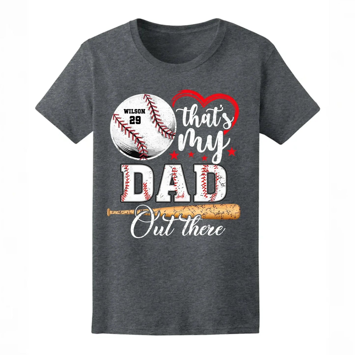 Baseball Fan That's My Grandson Out There - Personalized T-Shirt, Sport Gift For Family, Sport Fan Ezcustomize