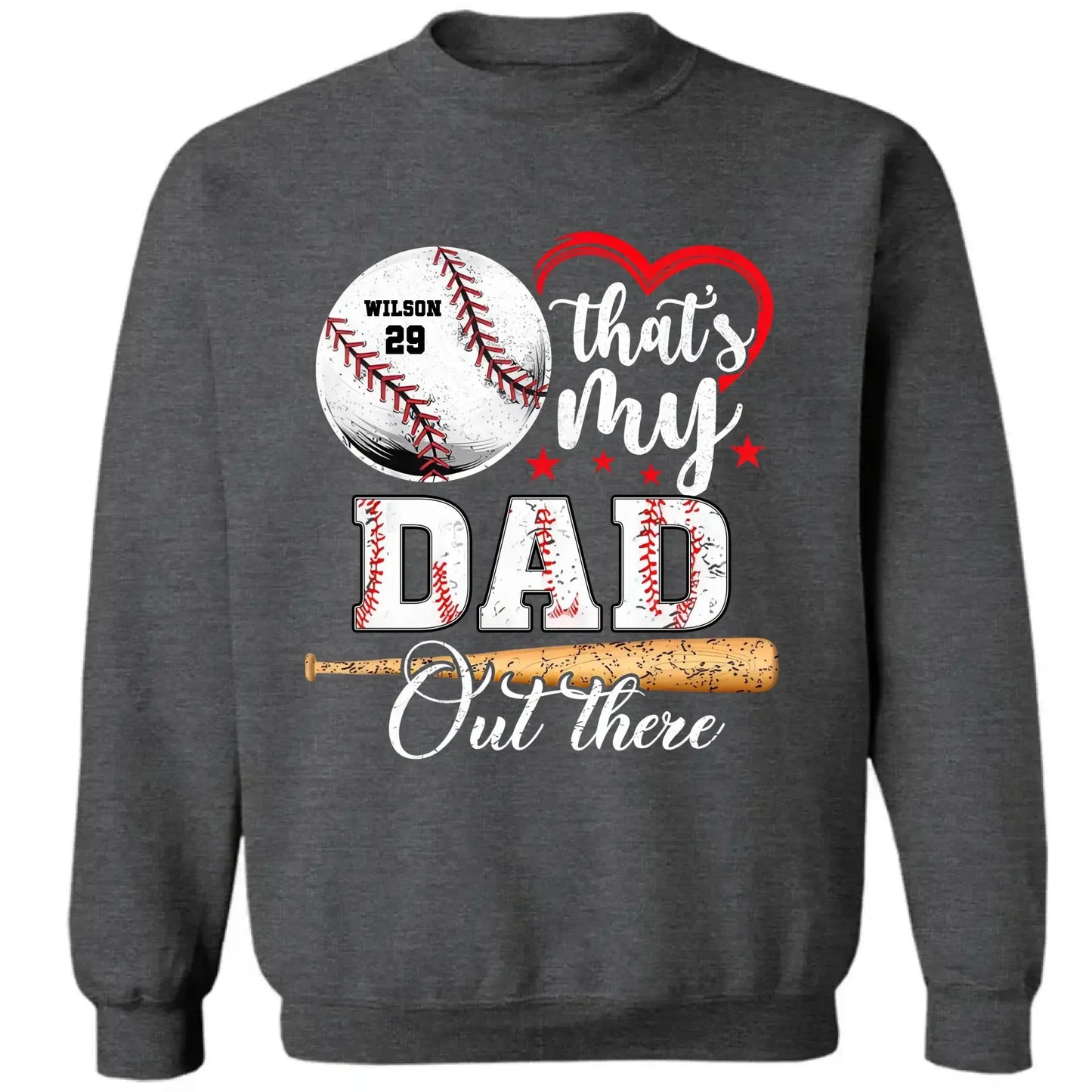 Baseball Fan That's My Grandson Out There - Personalized T-Shirt, Sport Gift For Family, Sport Fan Ezcustomize