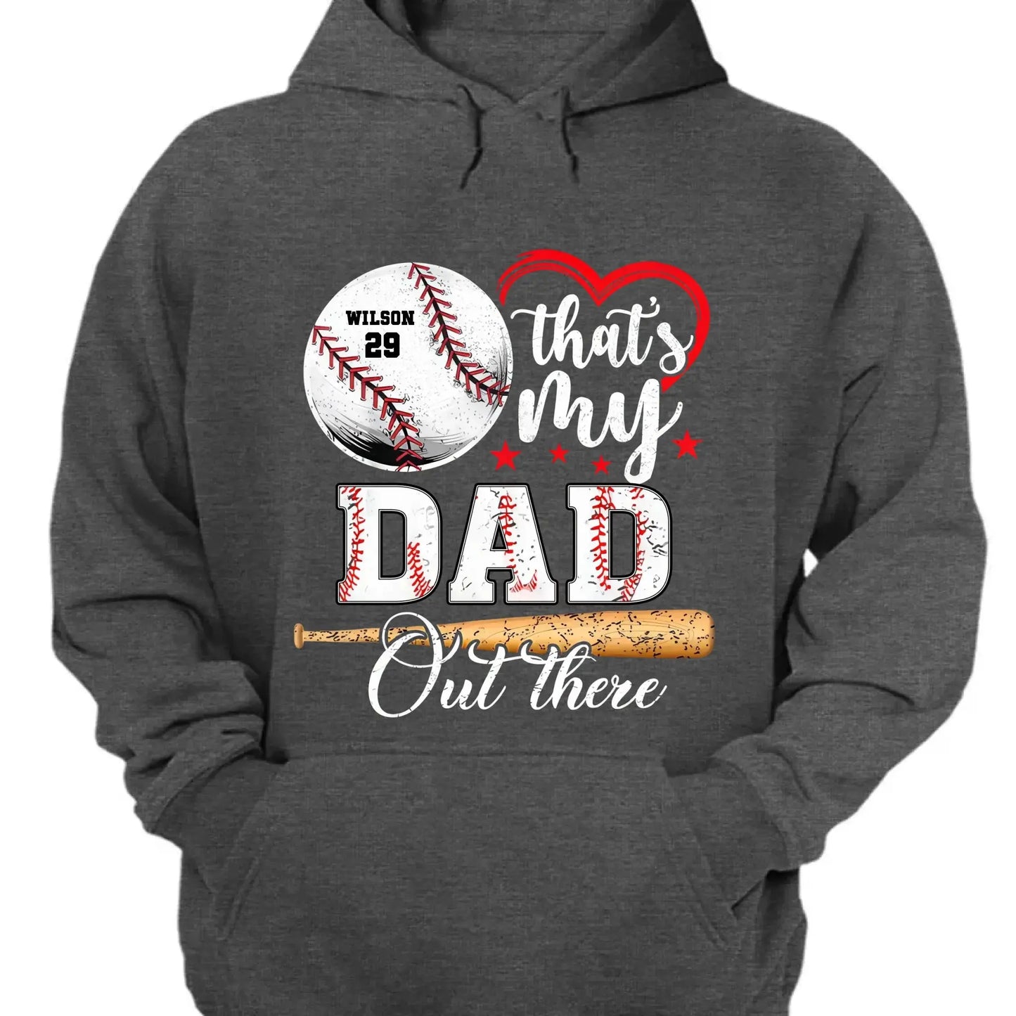 Baseball Fan That's My Grandson Out There - Personalized T-Shirt, Sport Gift For Family, Sport Fan Ezcustomize