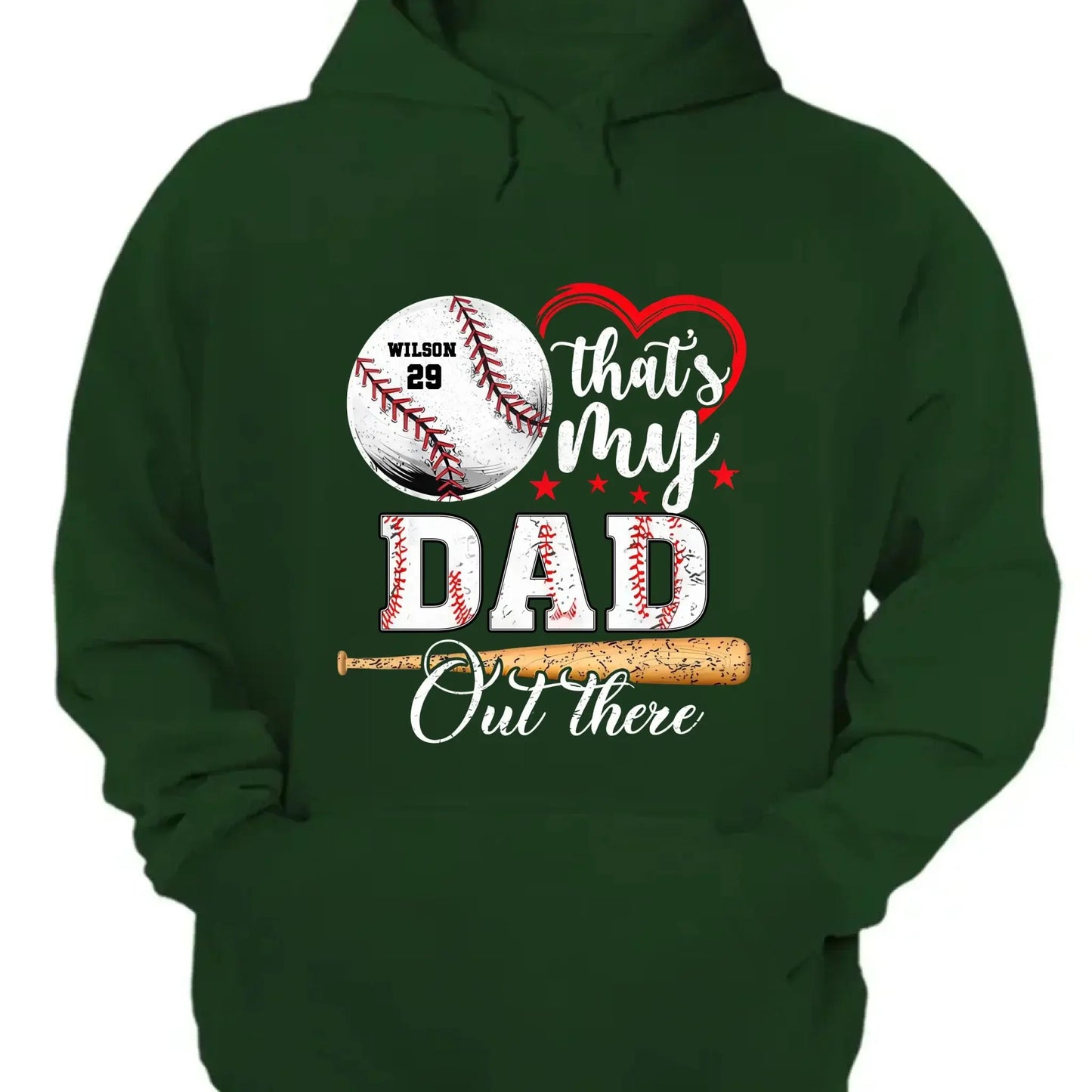 Baseball Fan That's My Grandson Out There - Personalized T-Shirt, Sport Gift For Family, Sport Fan Ezcustomize