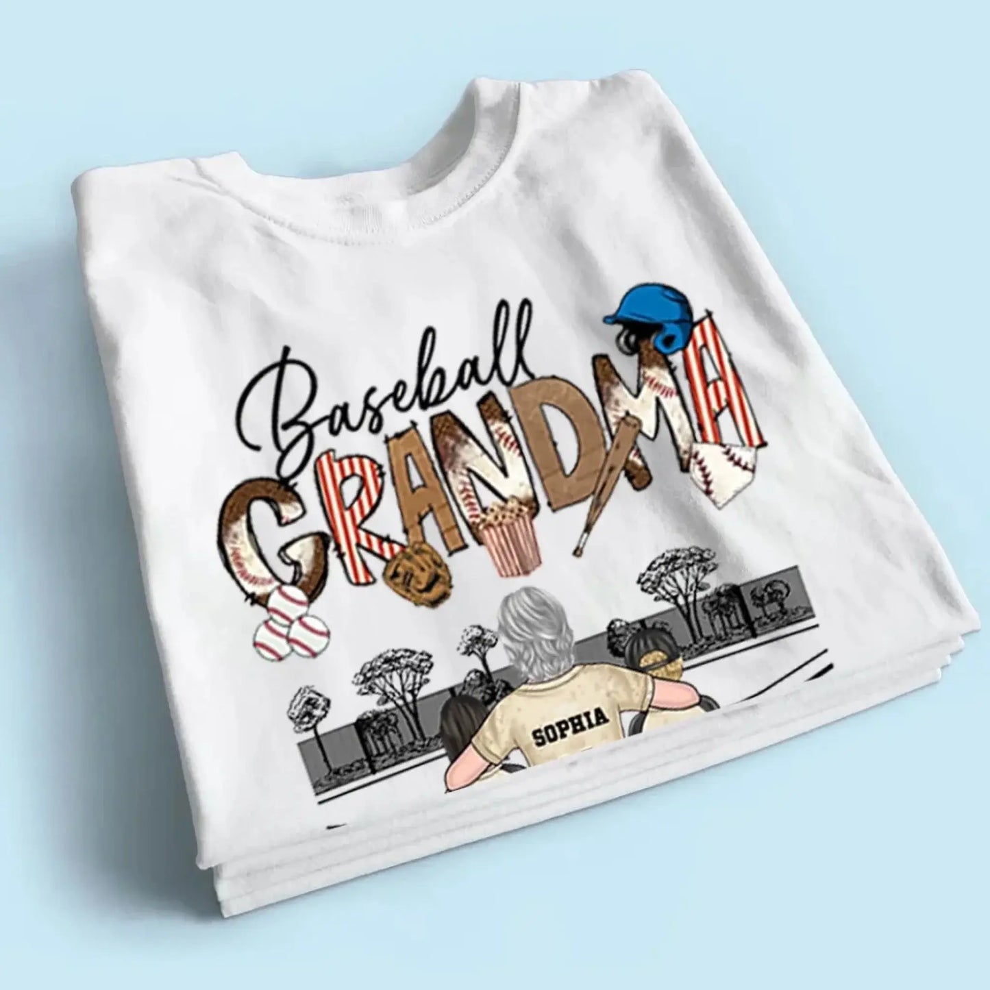 Baseball Grandma Like A Regular Grandma Only Cooler - Personalized T-Shirt, Gift For Sport Mom/ Grandma, Sport Lovers Ezcustomize