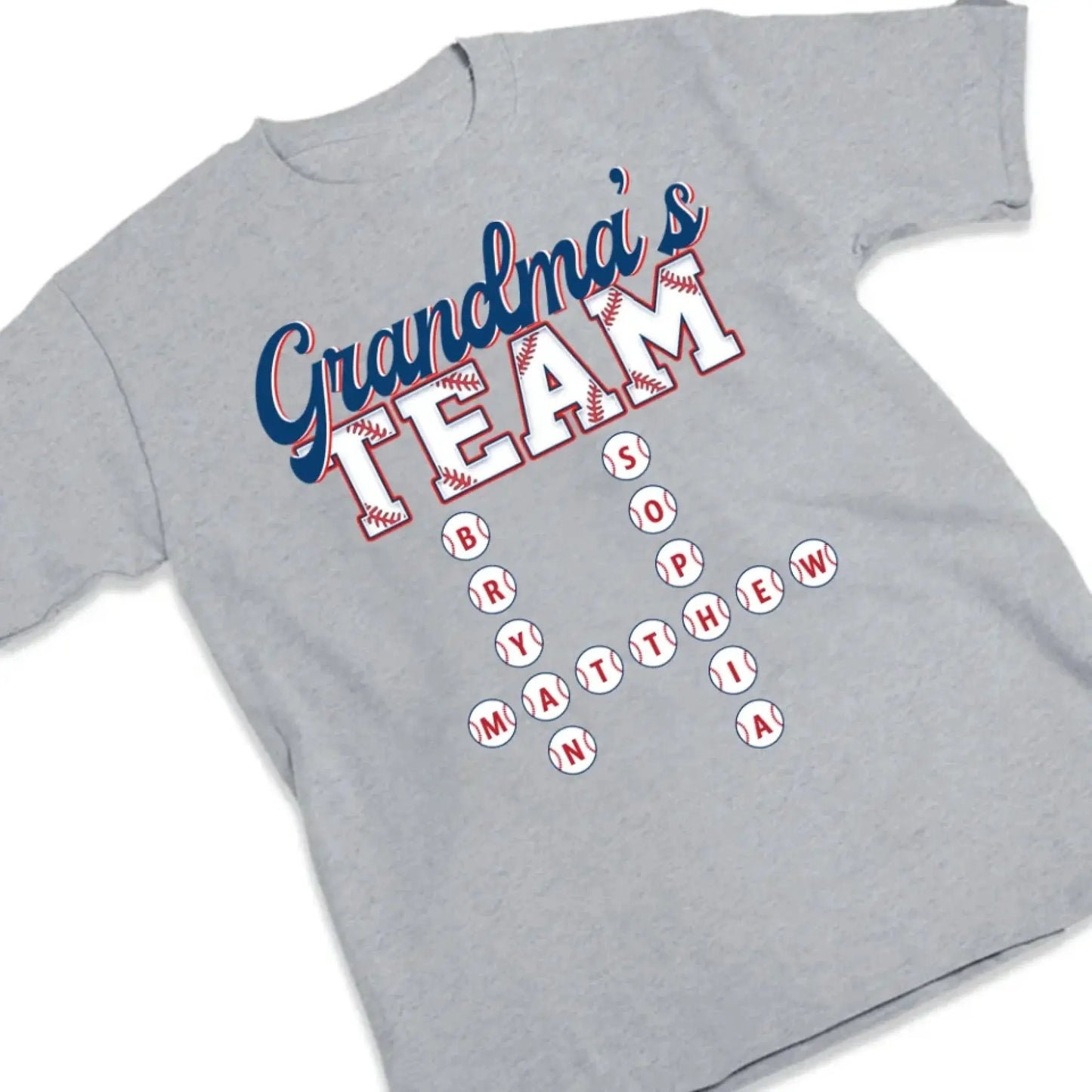 Baseball Grandma's Team Crossword Puzzle Art – Personalized Shirt, Custom Gift for Proud Baseball Grandmas Ezcustomize