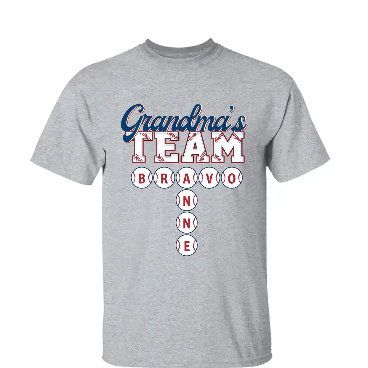 Baseball Grandma's Team Crossword Puzzle Art – Personalized Shirt, Custom Gift for Proud Baseball Grandmas Ezcustomize