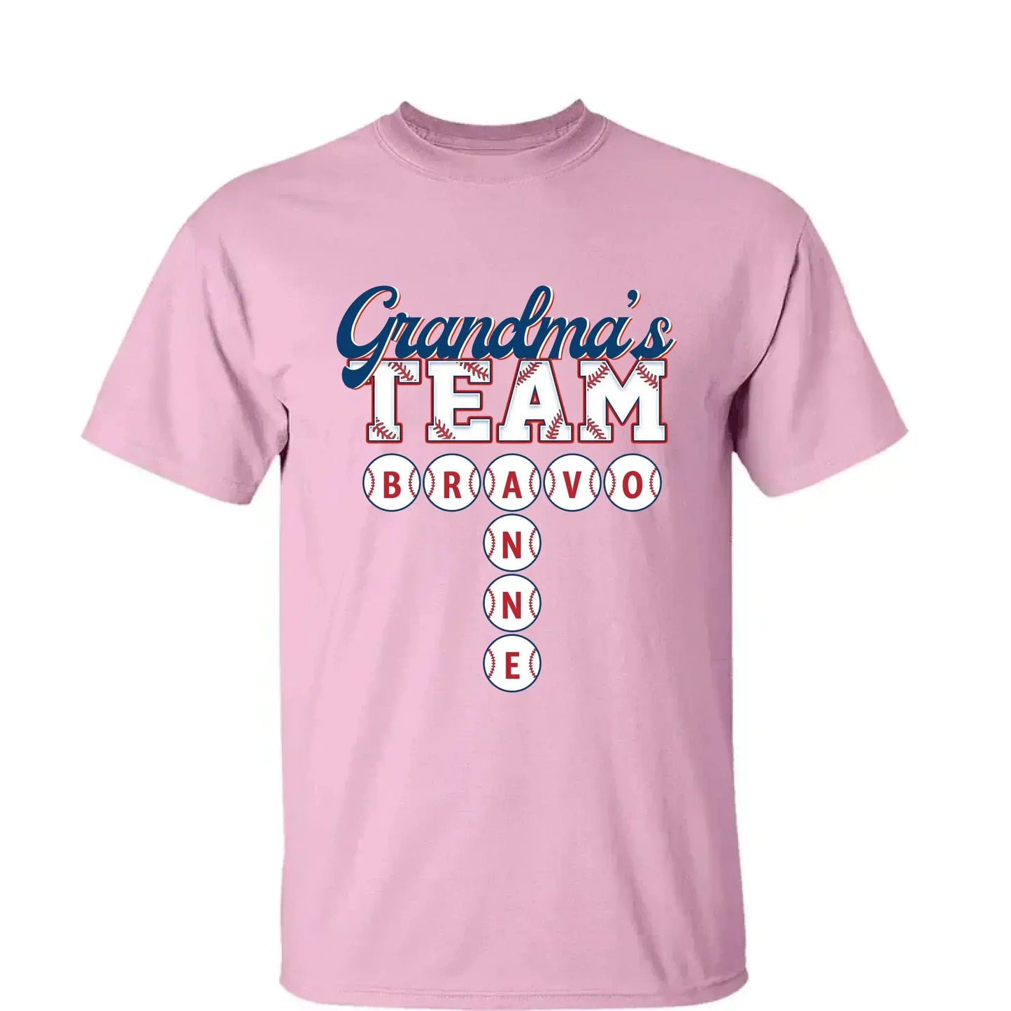 Baseball Grandma's Team Crossword Puzzle Art – Personalized Shirt, Custom Gift for Proud Baseball Grandmas Ezcustomize